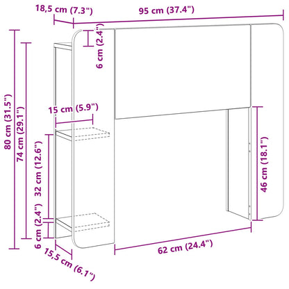 Kopfteil Schrank mit Speicher Altholz Holzwerkstoff