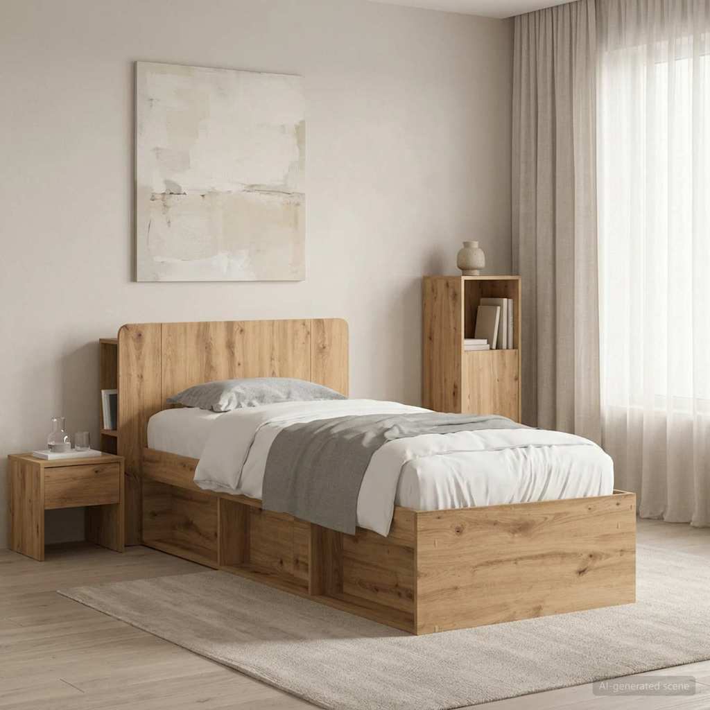 Kopfteil Schrank Artisan-Eiche 80 cm Holzwerkstoff