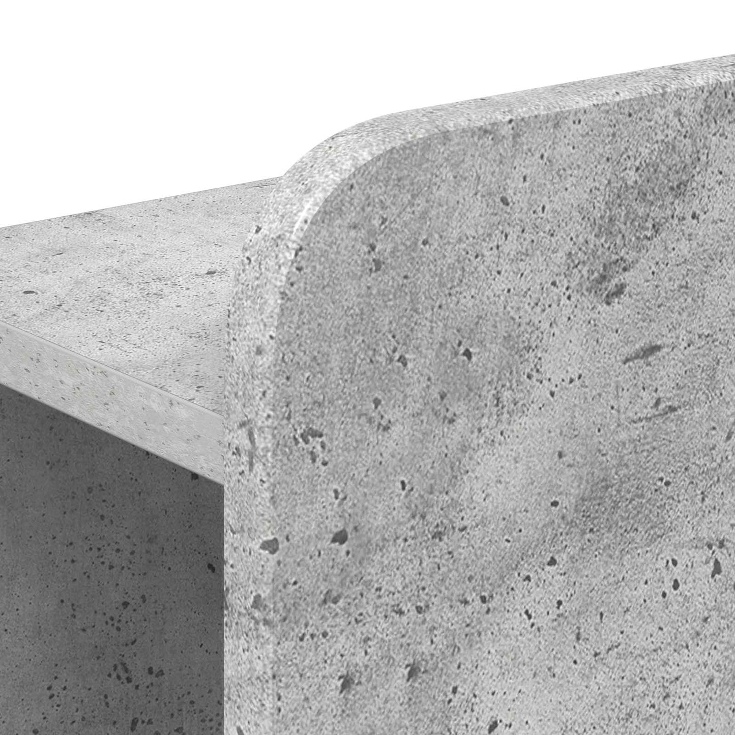 Kopfteil Schrank mit Speicher Betongrau Holzwerkstoff