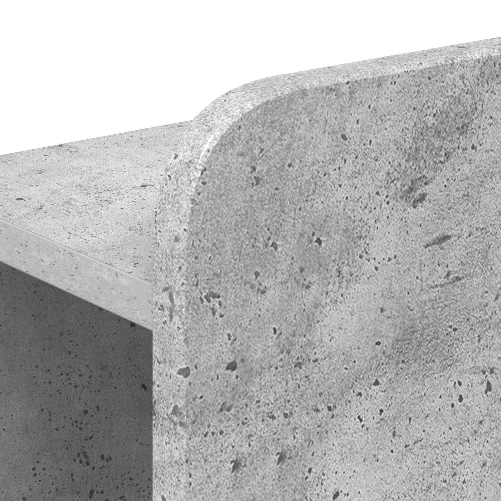 Kopfteil Schrank mit Speicher Betongrau Holzwerkstoff