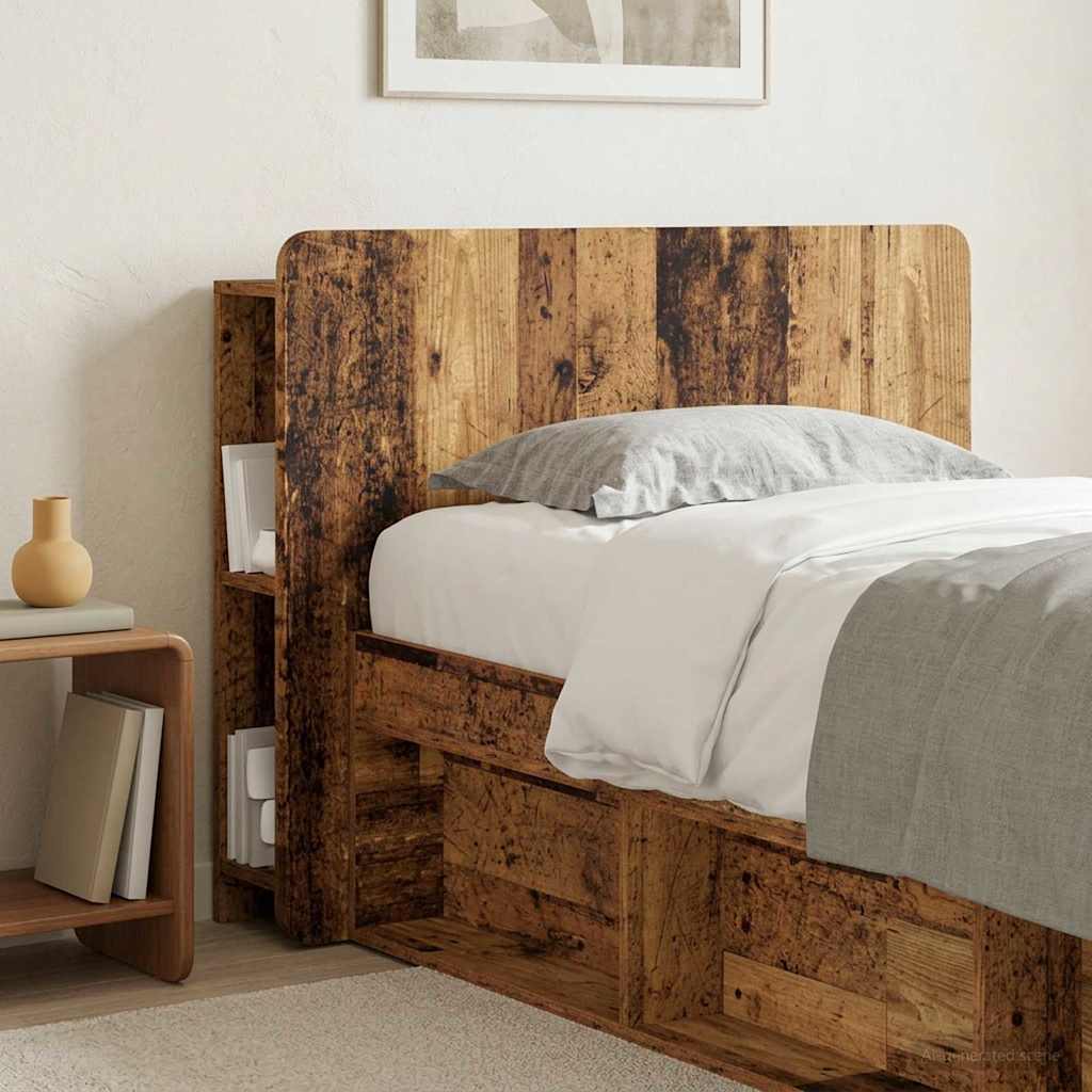 Kopfteil Schrank mit Speicher Altholz Holzwerkstoff