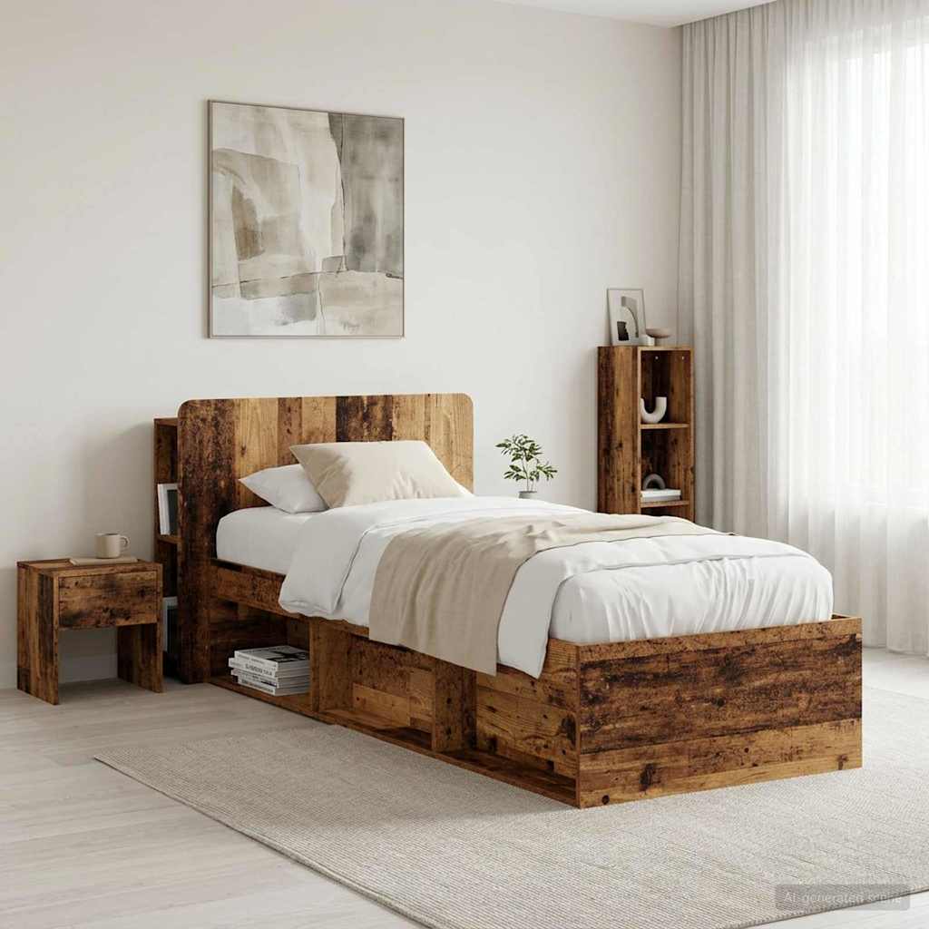 Kopfteil Schrank mit Speicher Altholz Holzwerkstoff