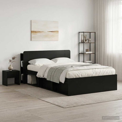 Kopfteil Schrank Schwarz 135 x 18,5 x 80 cm Holzwerkstoff