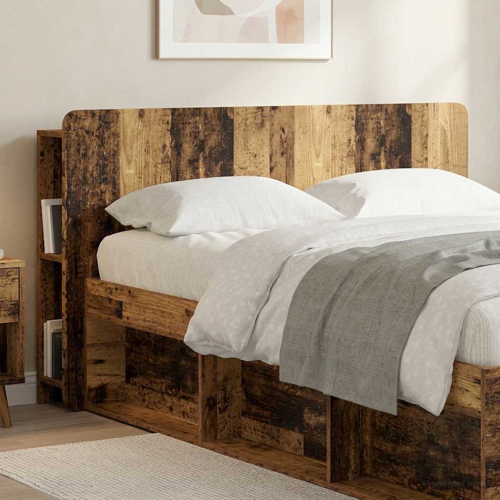 Kopfteil Schrank mit Speicher Altholz Holzwerkstoff
