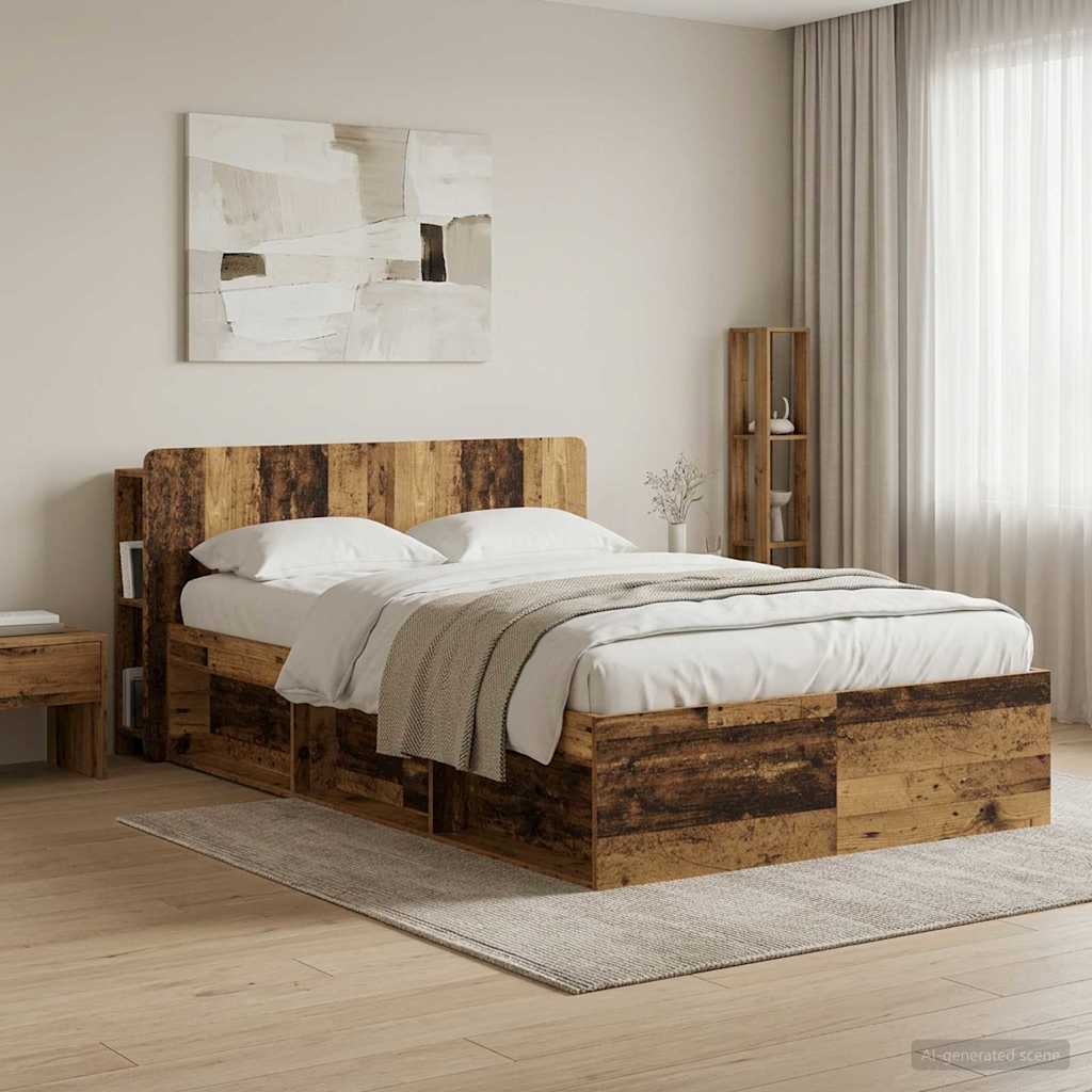 Kopfteil Schrank mit Speicher Altholz Holzwerkstoff
