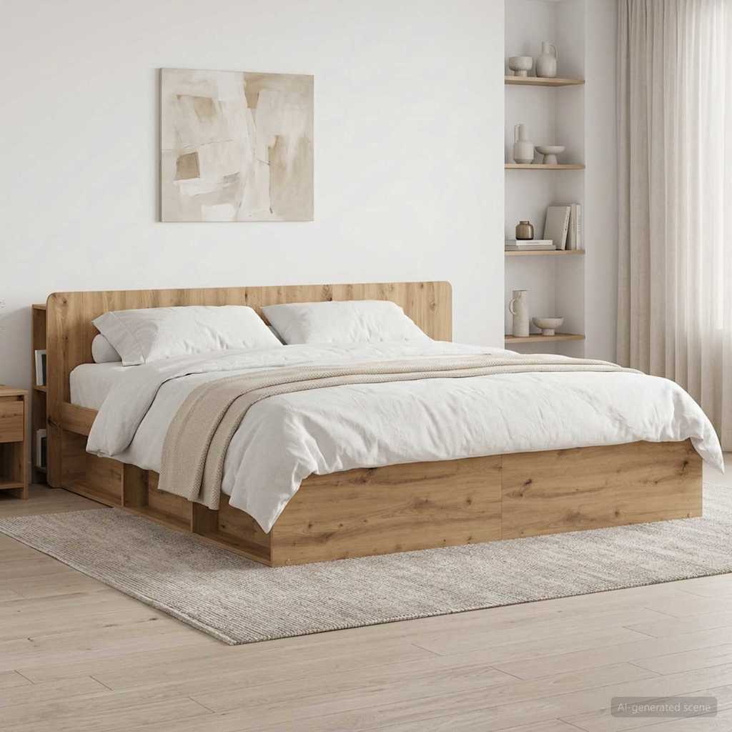 Kopfteil Schrank Artisan-Eiche 200 cm Holzwerkstoff