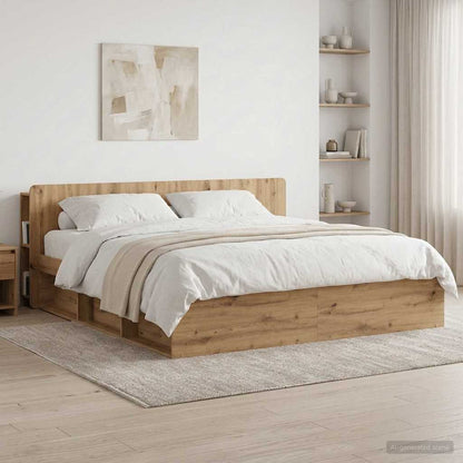 Kopfteil Schrank Artisan-Eiche 200 cm Holzwerkstoff