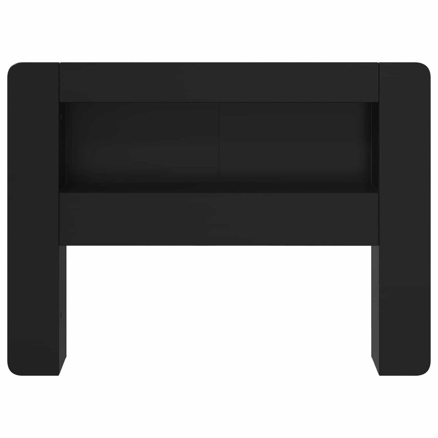 Kopfteil Schrank mit Speicher Schwarz Holzwerkstoff