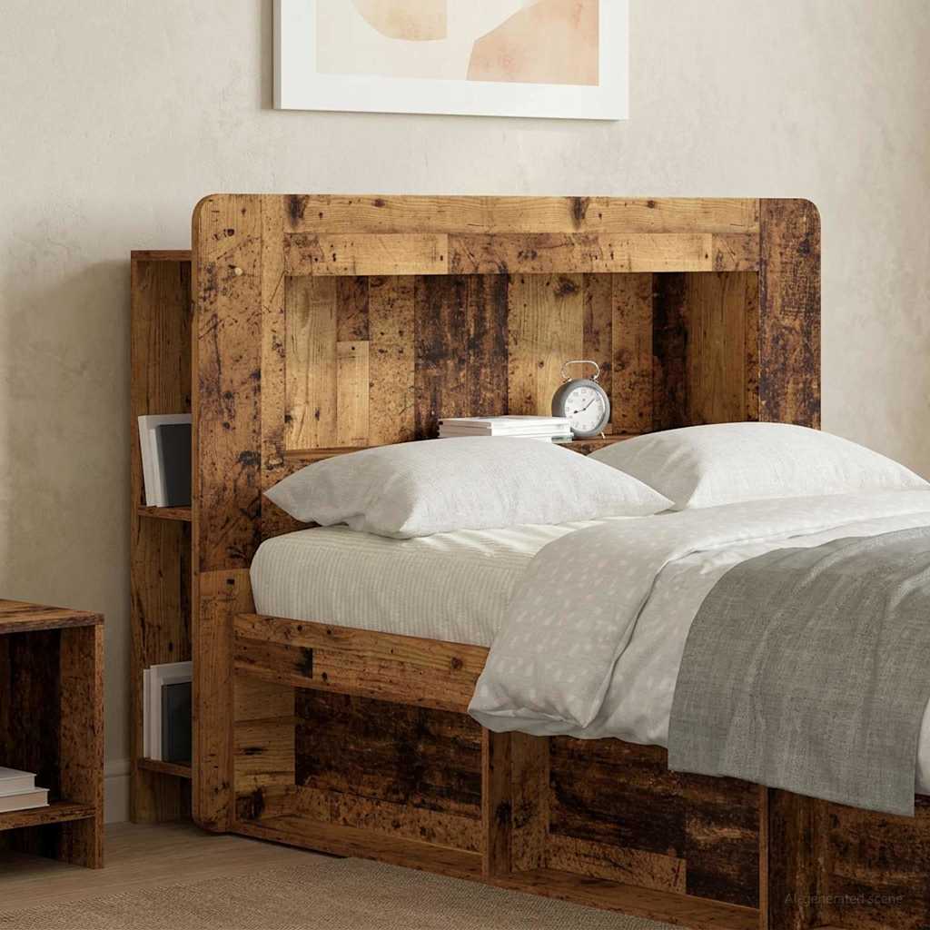 Kopfteil Schrank mit Speicher Altholz Holzwerkstoff