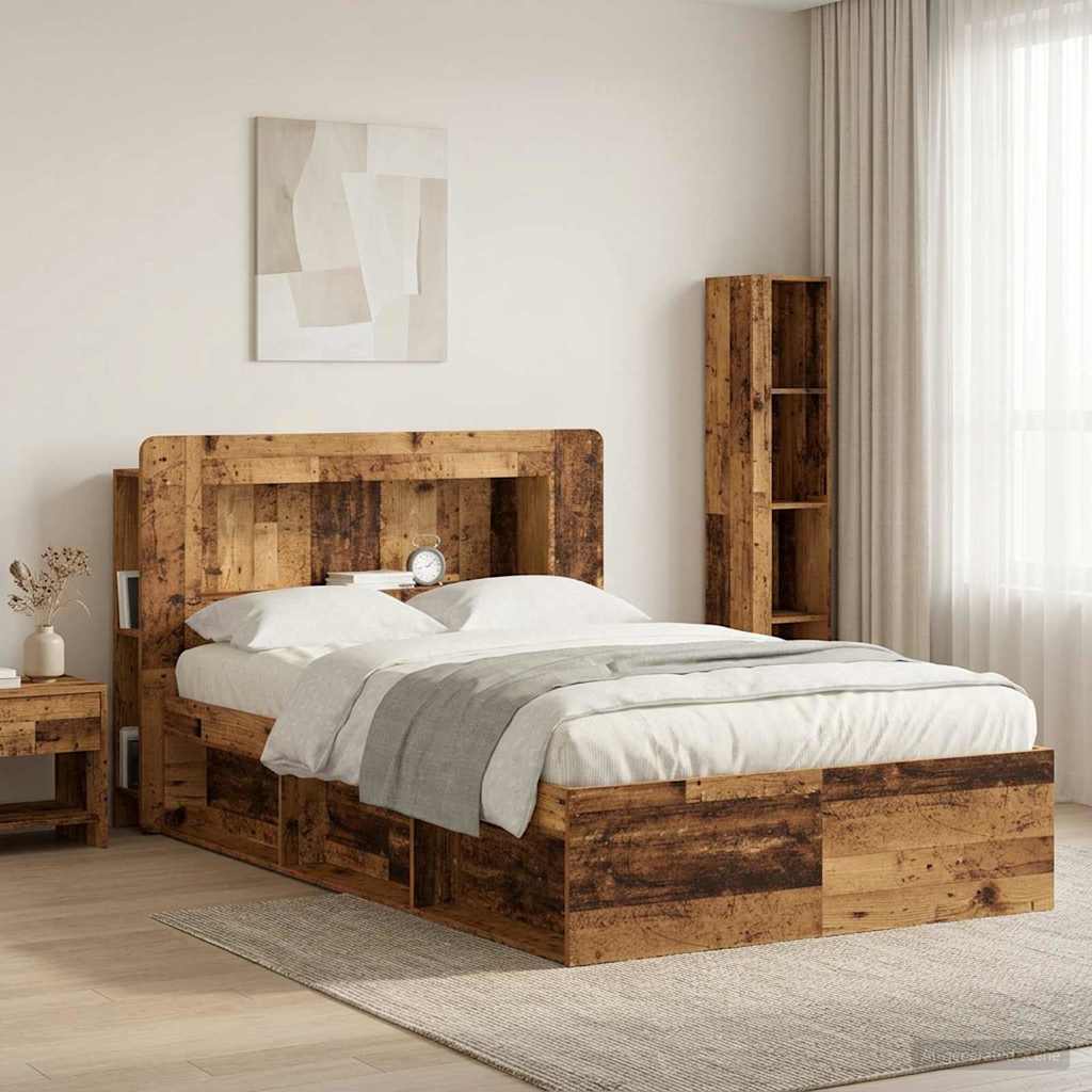 Kopfteil Schrank mit Speicher Altholz Holzwerkstoff