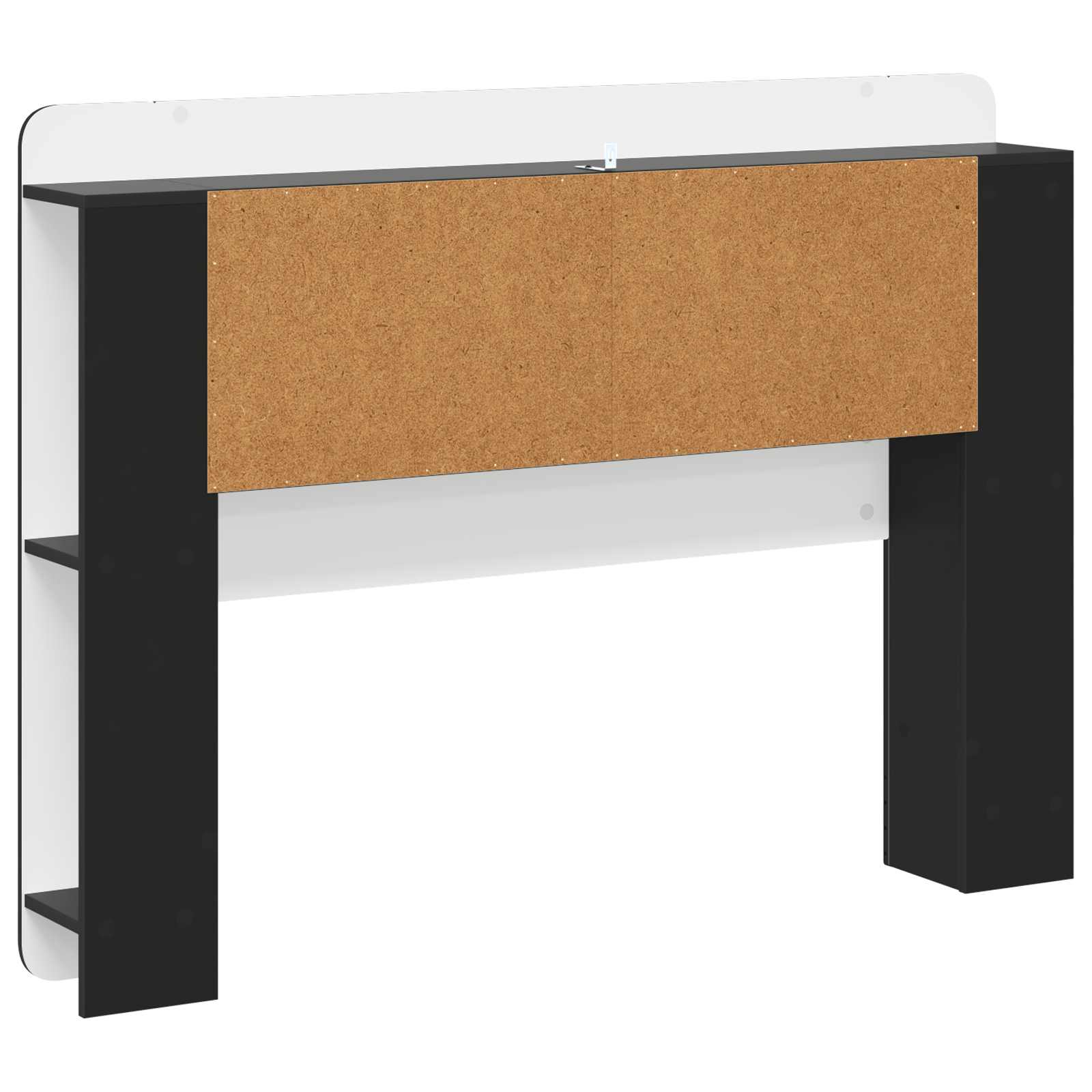 Kopfteil Schrank mit Speicher Schwarz Holzwerkstoff