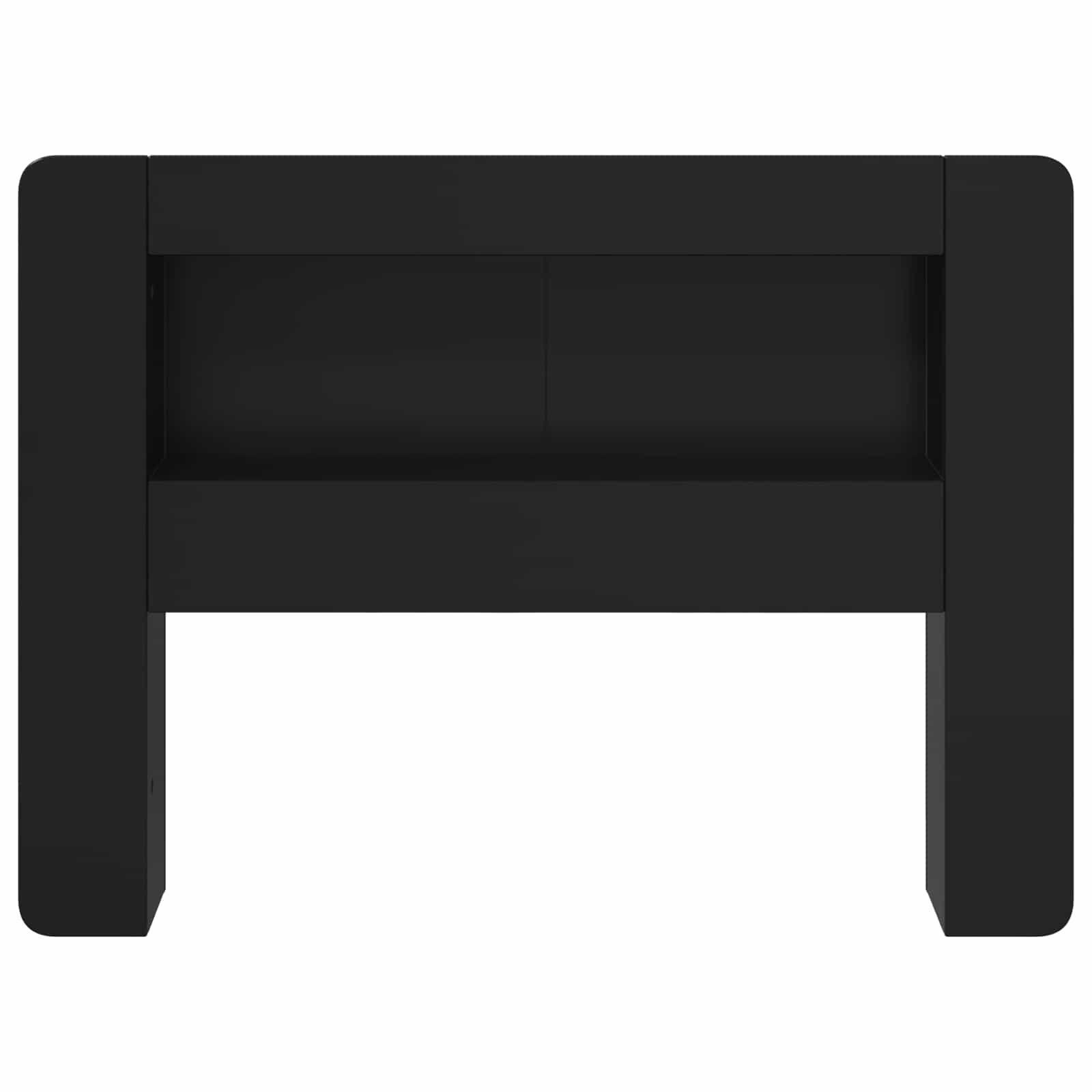Kopfteil Schrank mit Speicher Schwarz Holzwerkstoff