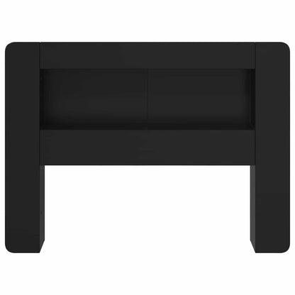Kopfteil Schrank mit Speicher Schwarz Holzwerkstoff
