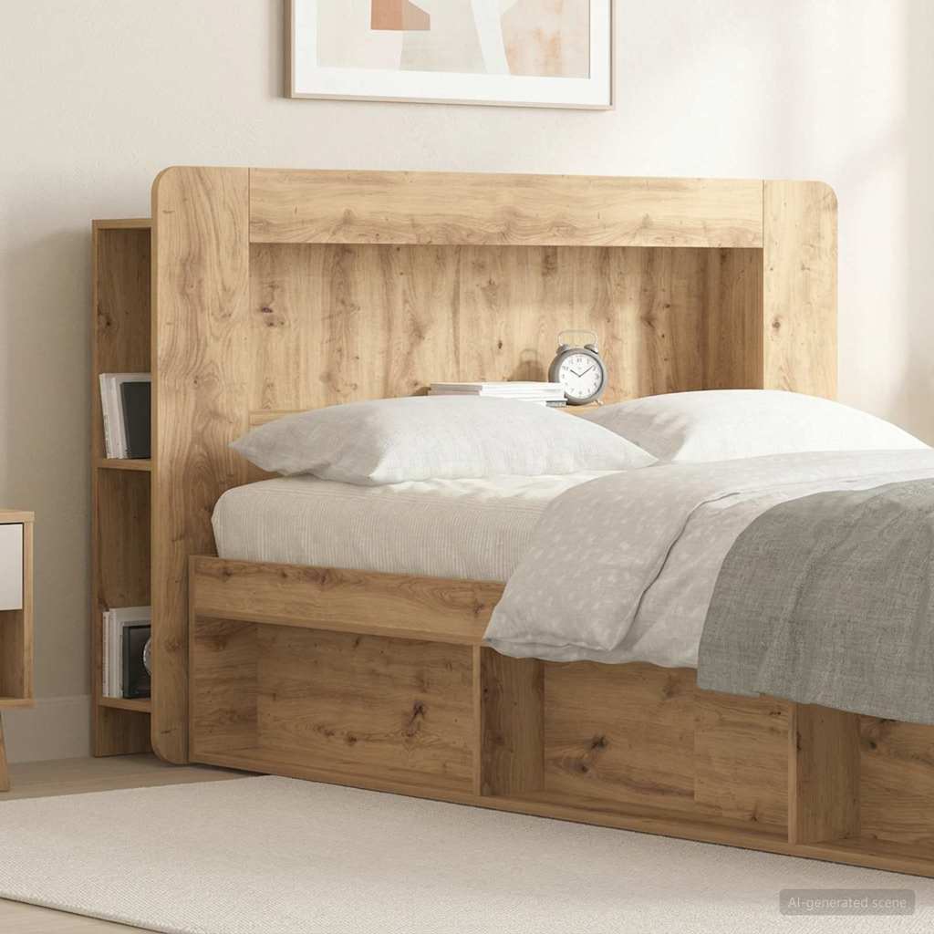 Kopfteil Schrank Artisan-Eiche 120 cm Holzwerkstoff