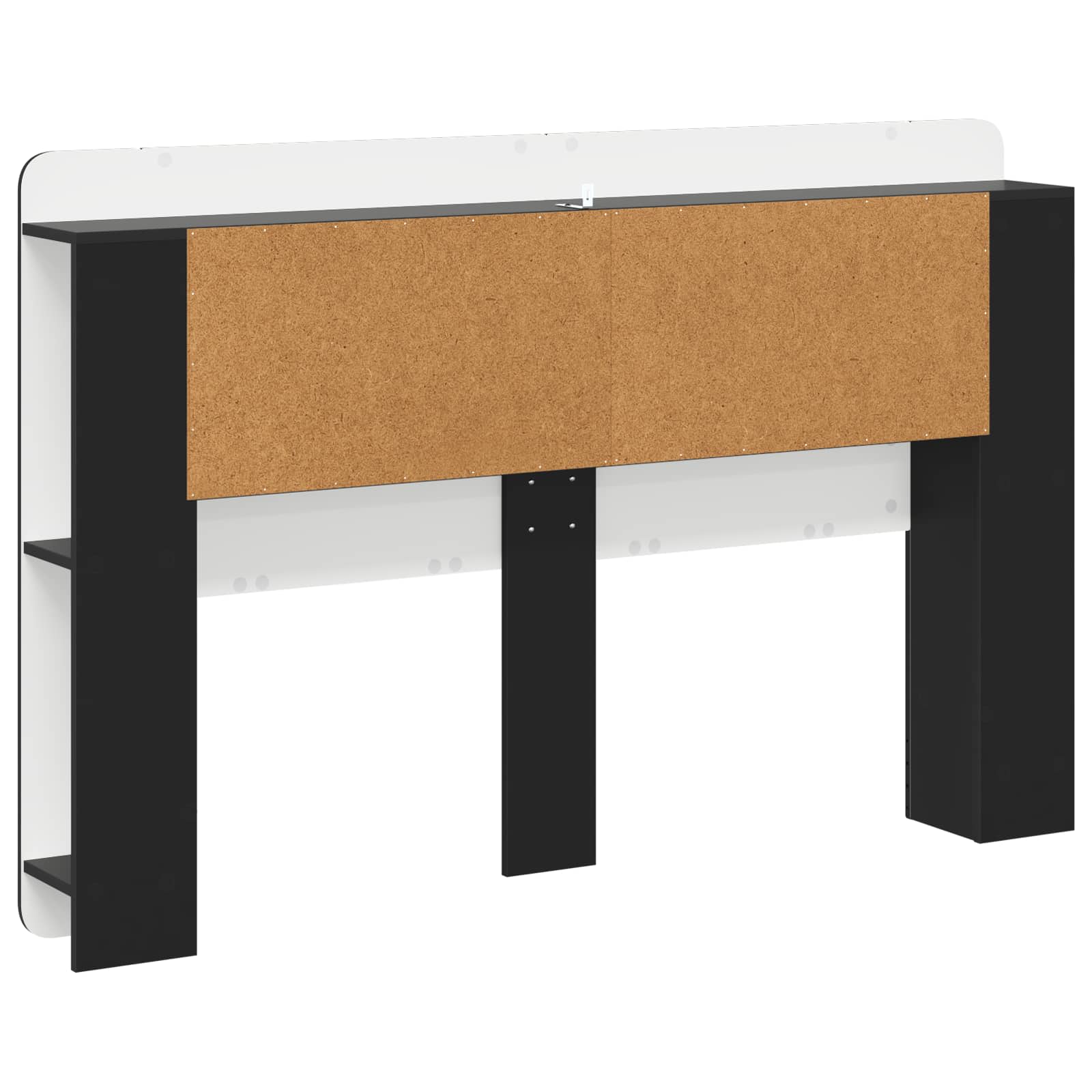 Kopfteil Schrank mit Speicher Schwarz Holzwerkstoff
