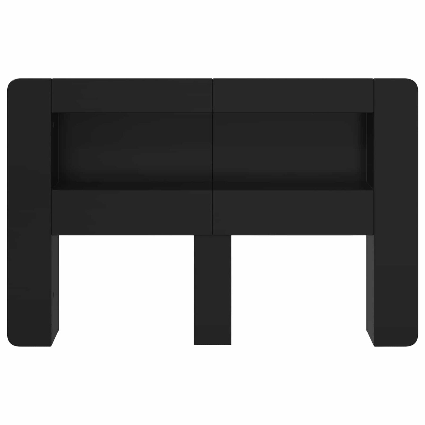 Kopfteil Schrank mit Speicher Schwarz Holzwerkstoff