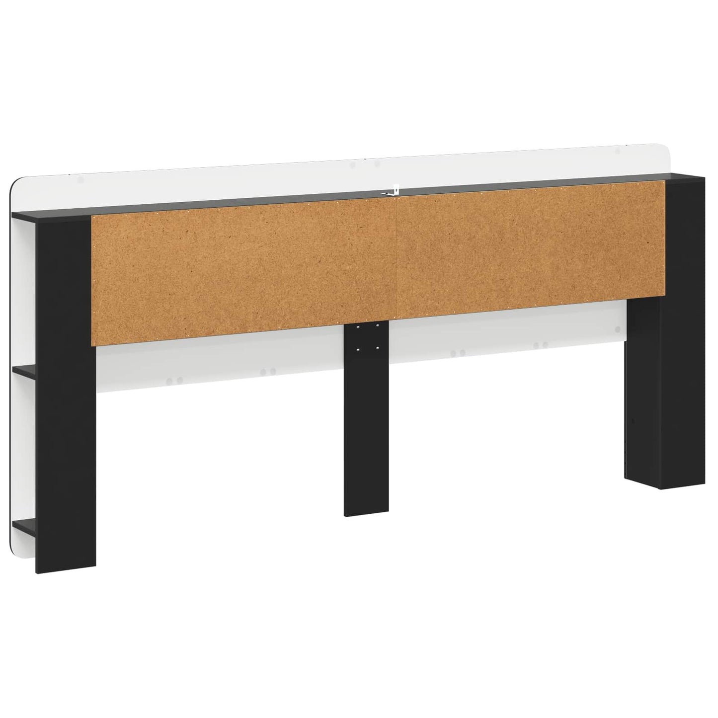 Kopfteil Schrank mit Speicher Schwarz Holzwerkstoff