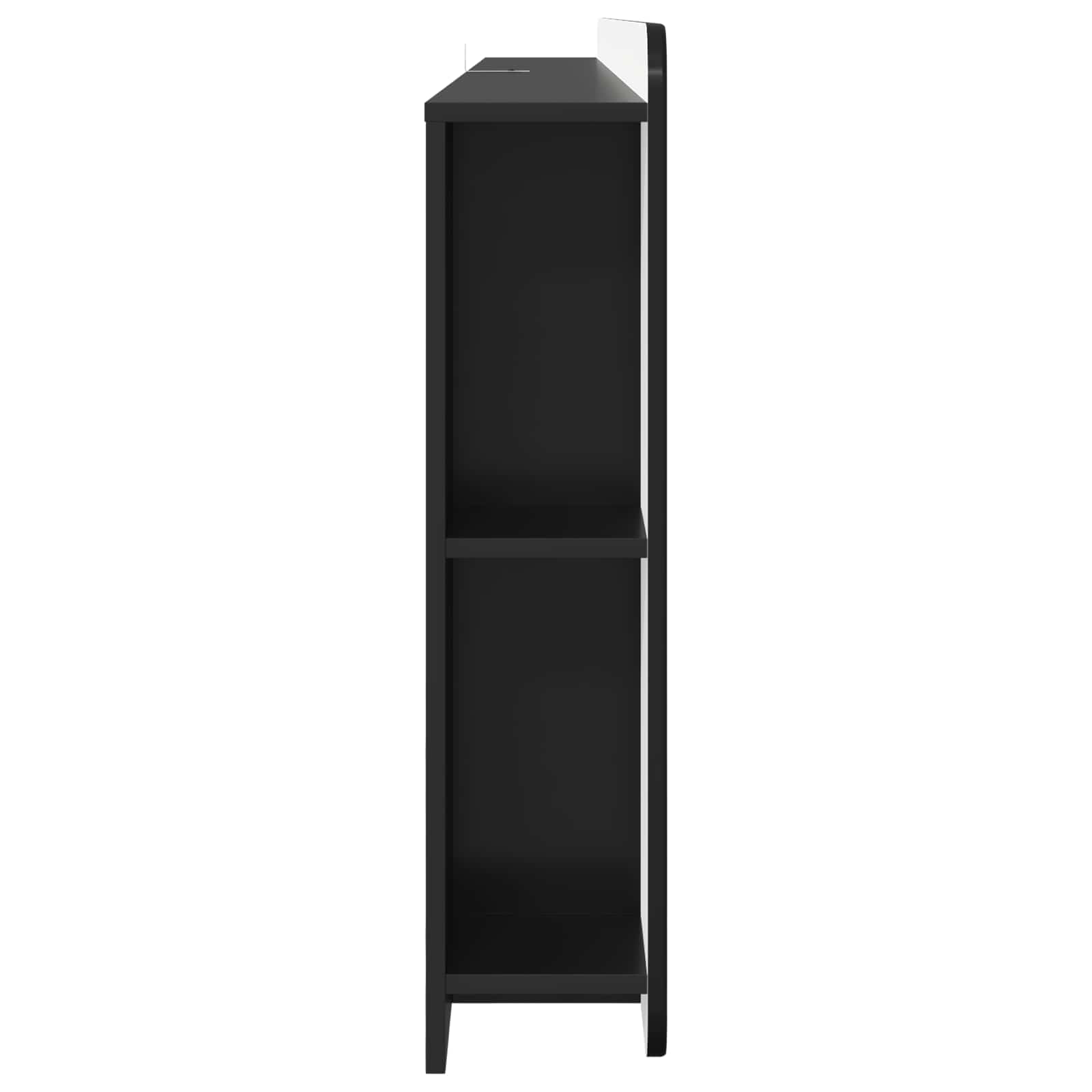 Kopfteil Schrank mit Speicher Schwarz Holzwerkstoff