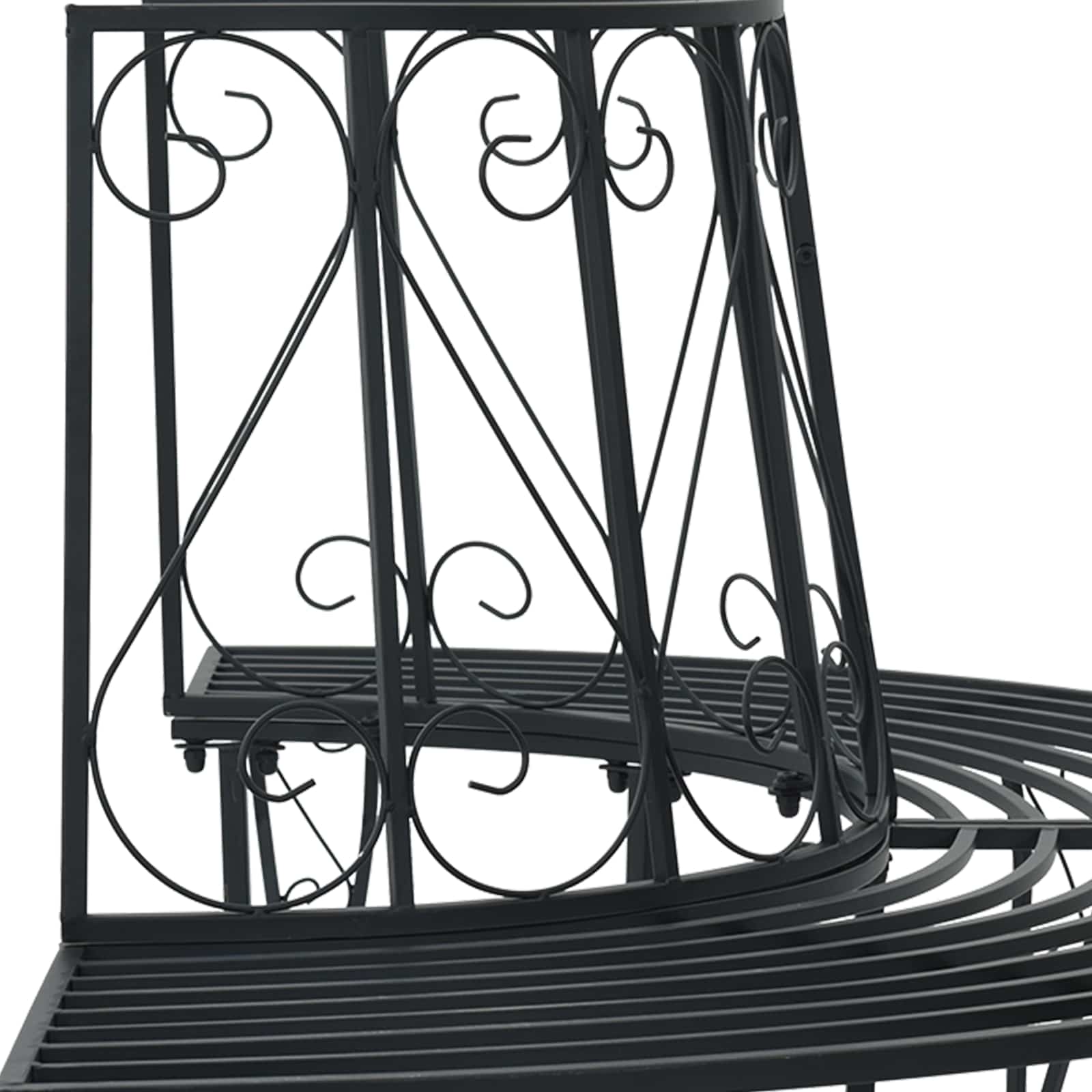 Baumbank 4-Sitzanzahl 160 x 80 x 89 cm Stahl Schwarz