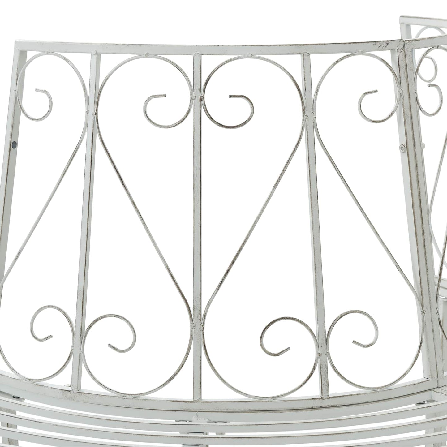 Baumbank 4-Sitzanzahl 160 x 80 x 89 cm Stahl Antik Weiß