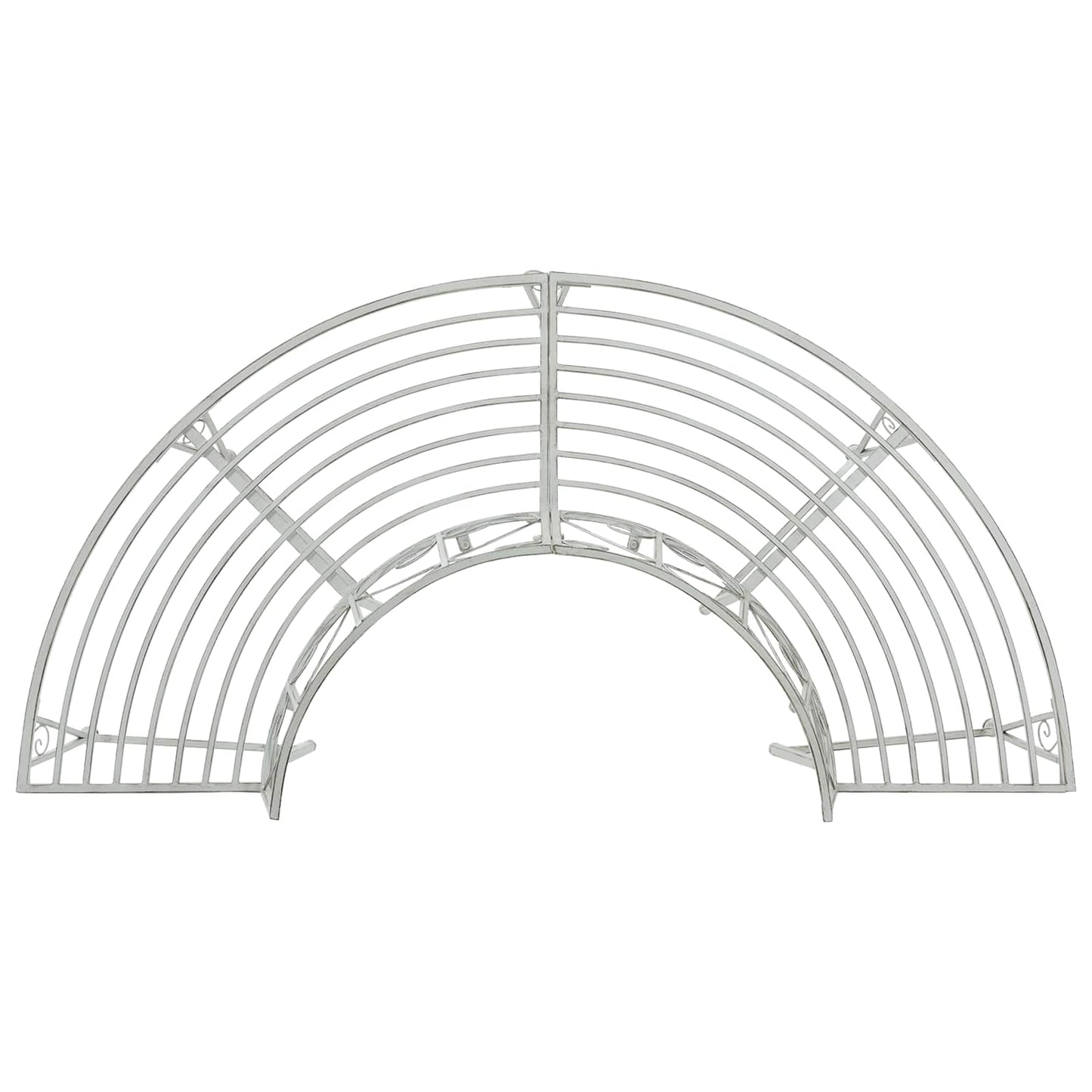 Baumbank 4-Sitzanzahl 160 x 80 x 89 cm Stahl Antik Weiß
