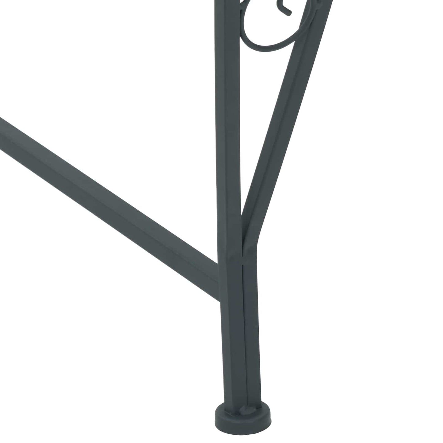 Baumbank 4-Sitzanzahl 160 x 80 x 44 cm Stahl Silber Grau