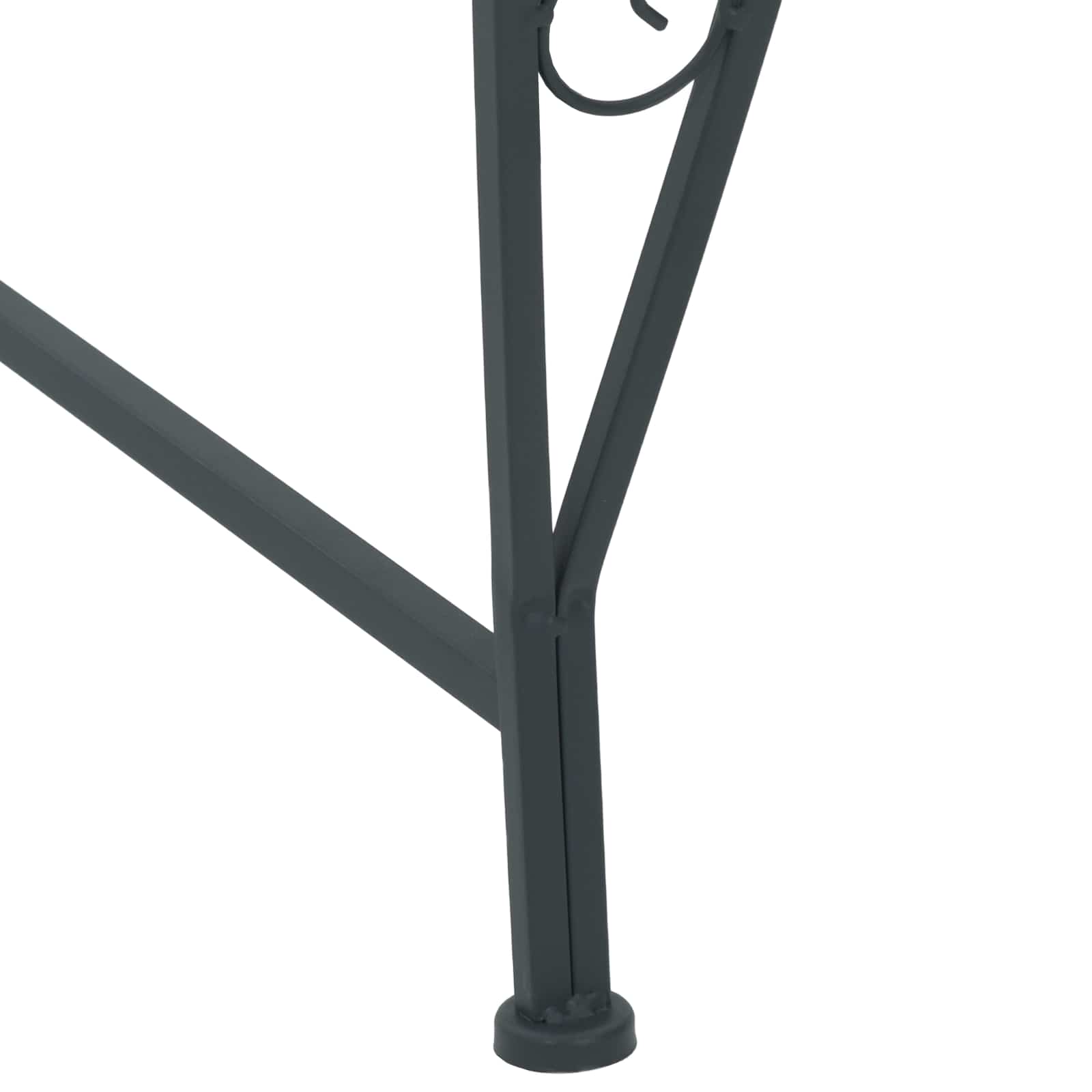 Baumbank 4-Sitzanzahl 160 x 80 x 89 cm Stahl Silber Grau