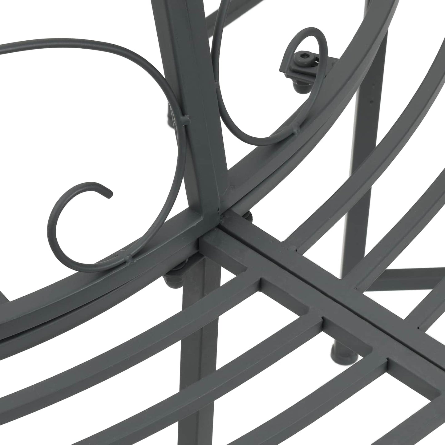 Baumbank 8-Sitzanzahl Ø 160 x 89 cm Stahl Silber Grau Rund