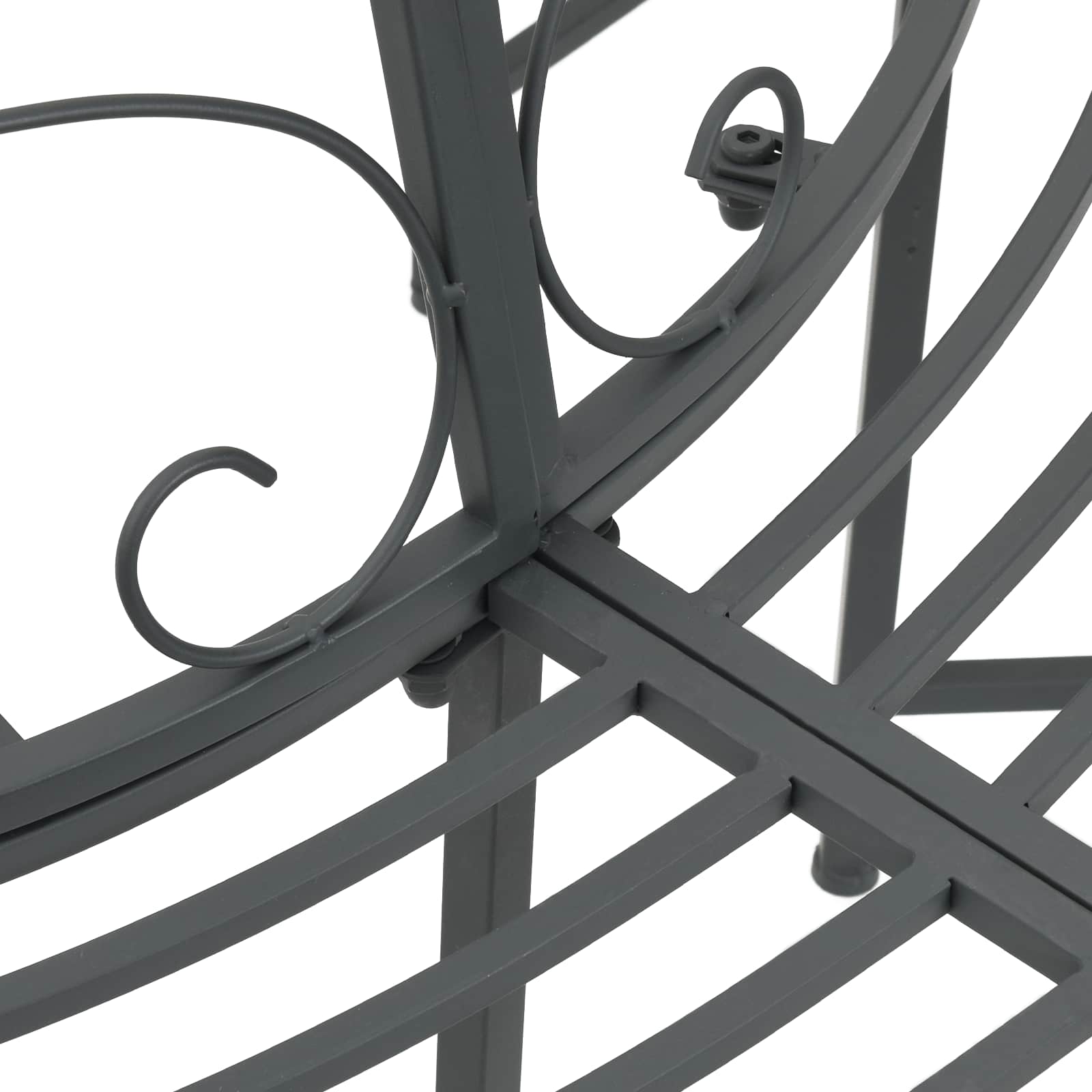 Baumbank 8-Sitzanzahl Ø 160 x 89 cm Stahl Silber Grau Rund