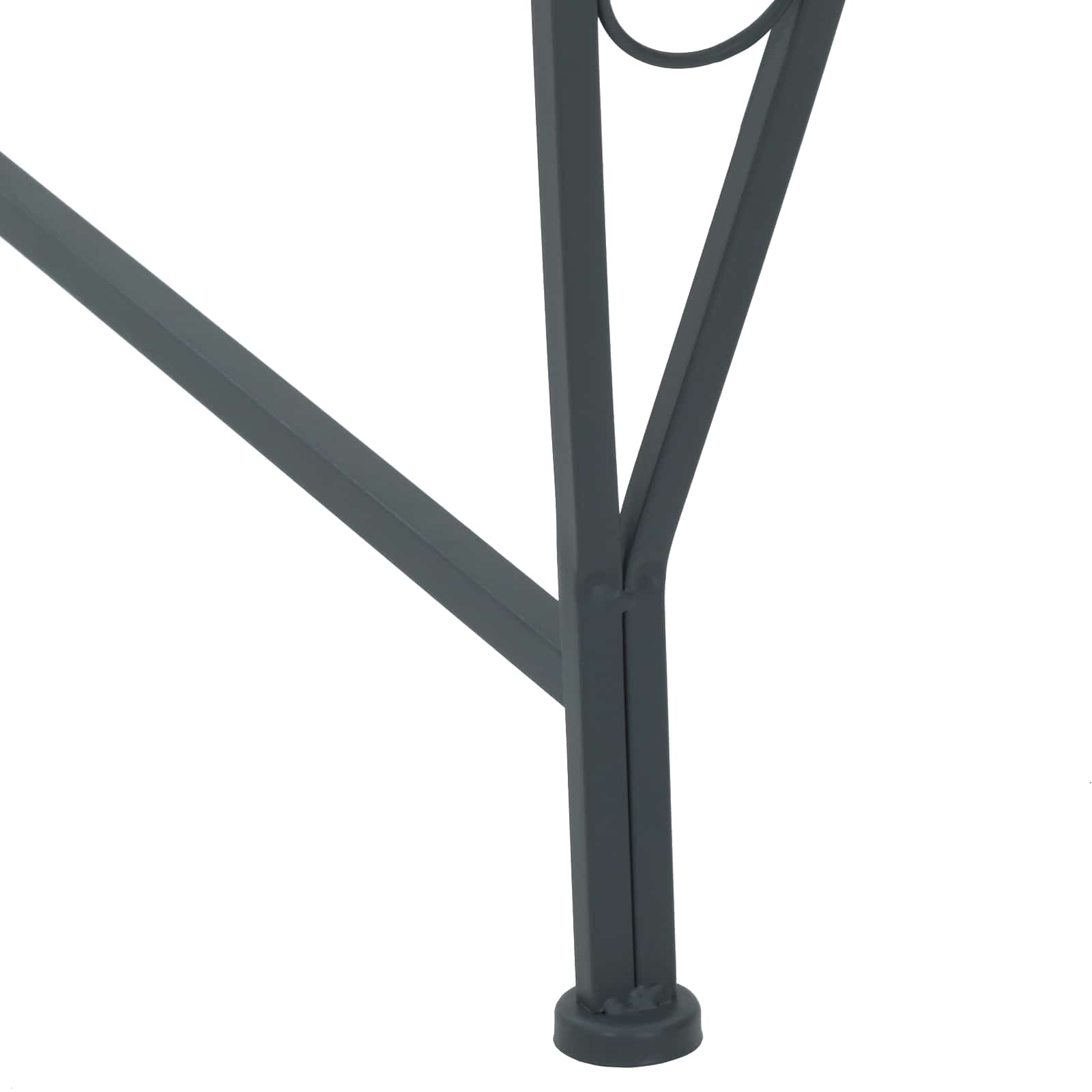 Baumbank 4-Sitzanzahl 160 x 80 x 89 cm Stahl Silber Grau