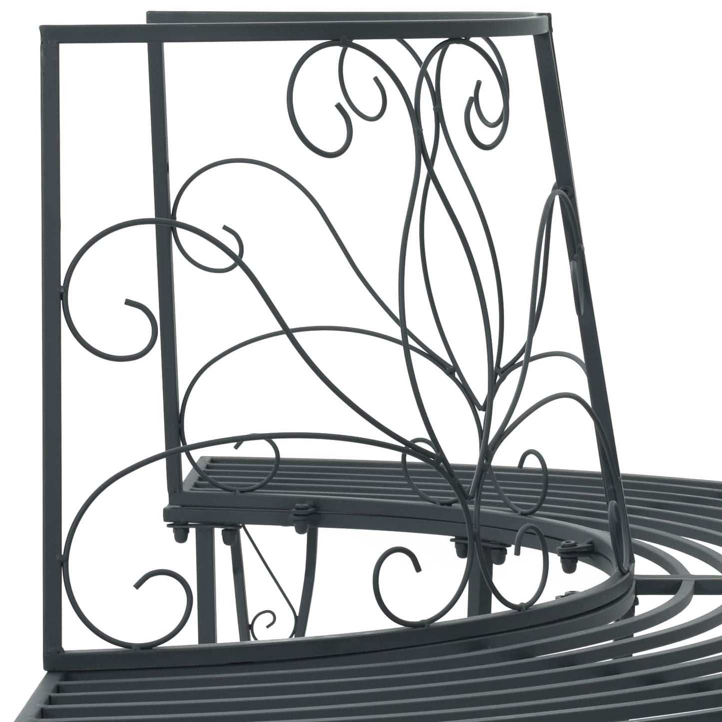 Baumbank 4-Sitzanzahl 160 x 80 x 89 cm Stahl Silber Grau