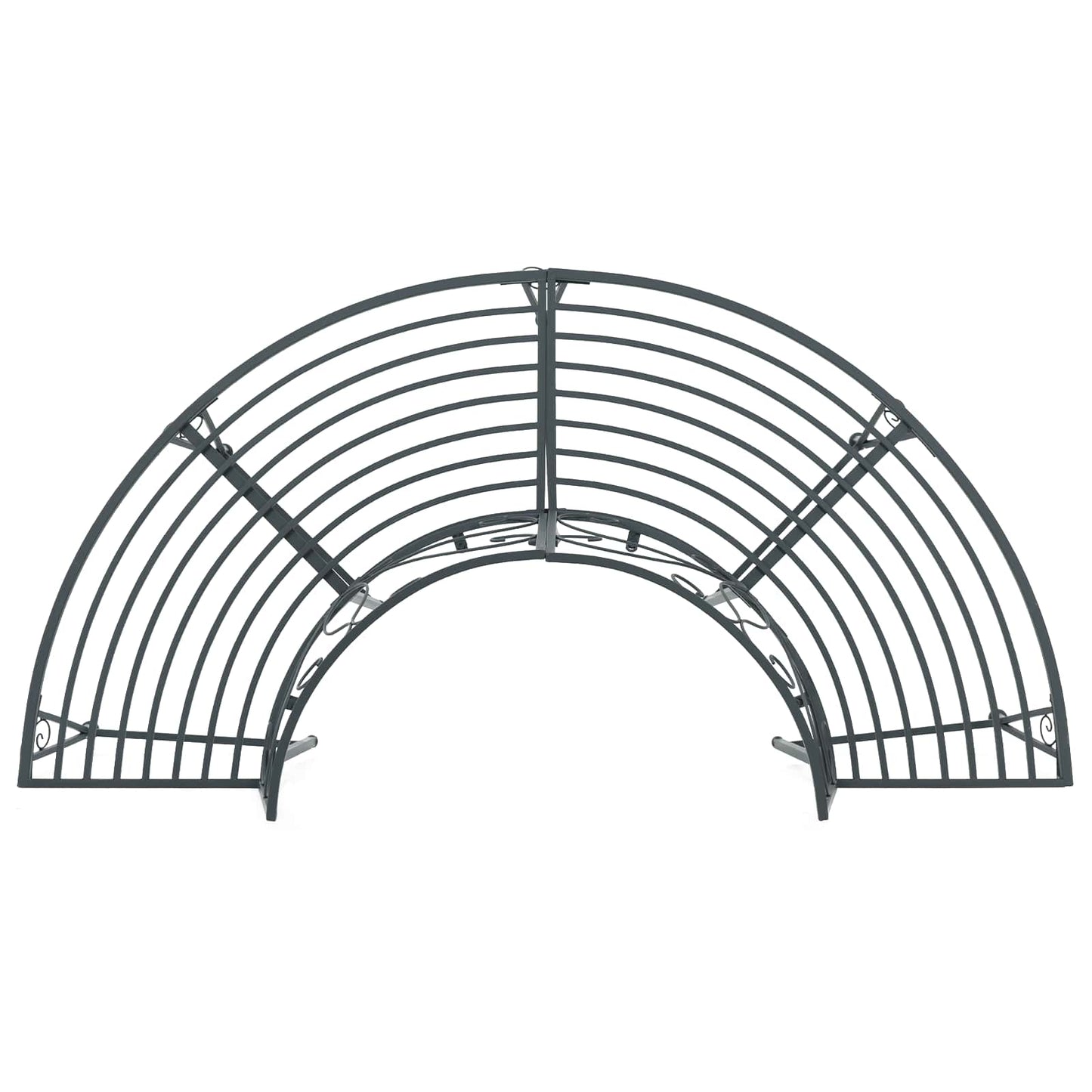 Baumbank 4-Sitzanzahl 160 x 80 x 89 cm Stahl Silber Grau