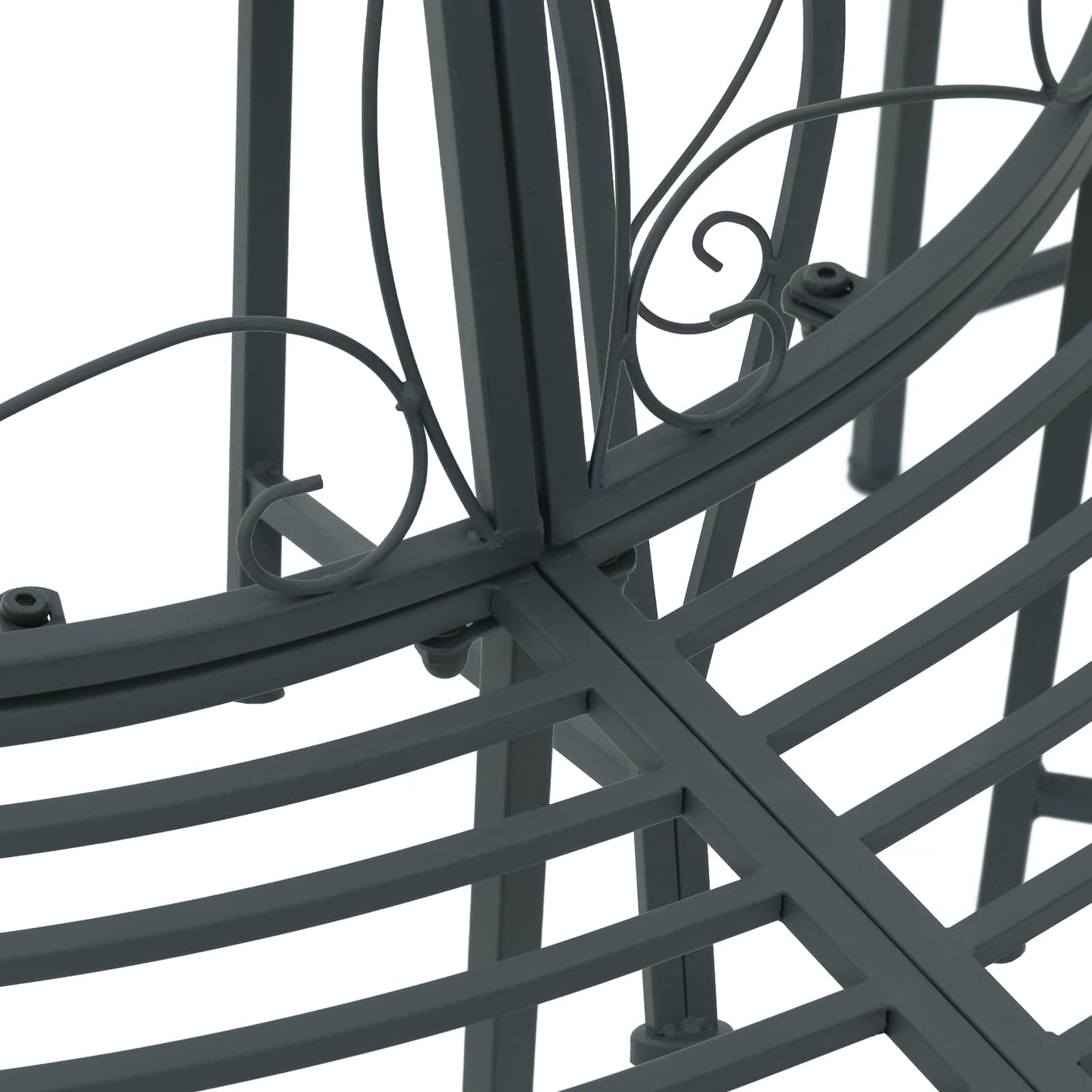 Baumbank 4-Sitzanzahl 160 x 80 x 89 cm Stahl Silber Grau