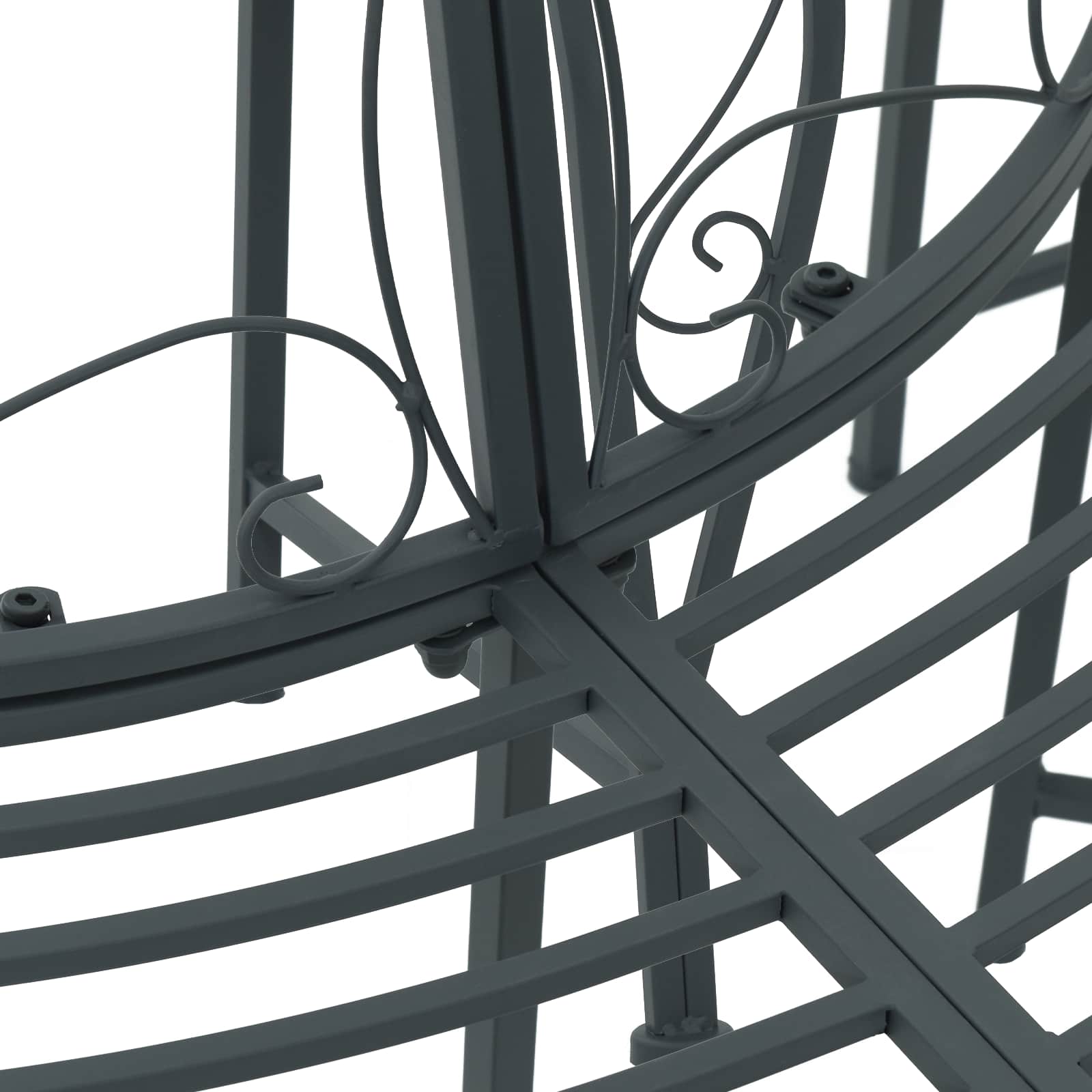 Baumbank 4-Sitzanzahl 160 x 80 x 89 cm Stahl Silber Grau