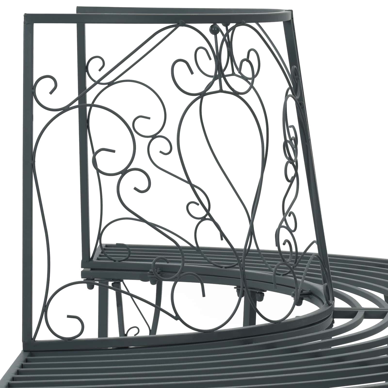 Baumbank 4-Sitzanzahl 160 x 80 x 89 cm Stahl Silber Grau