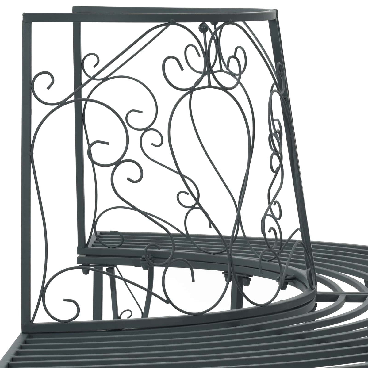 Baumbank 4 -Sitzer 160 x 80 x 89 cm steel Silber Grau