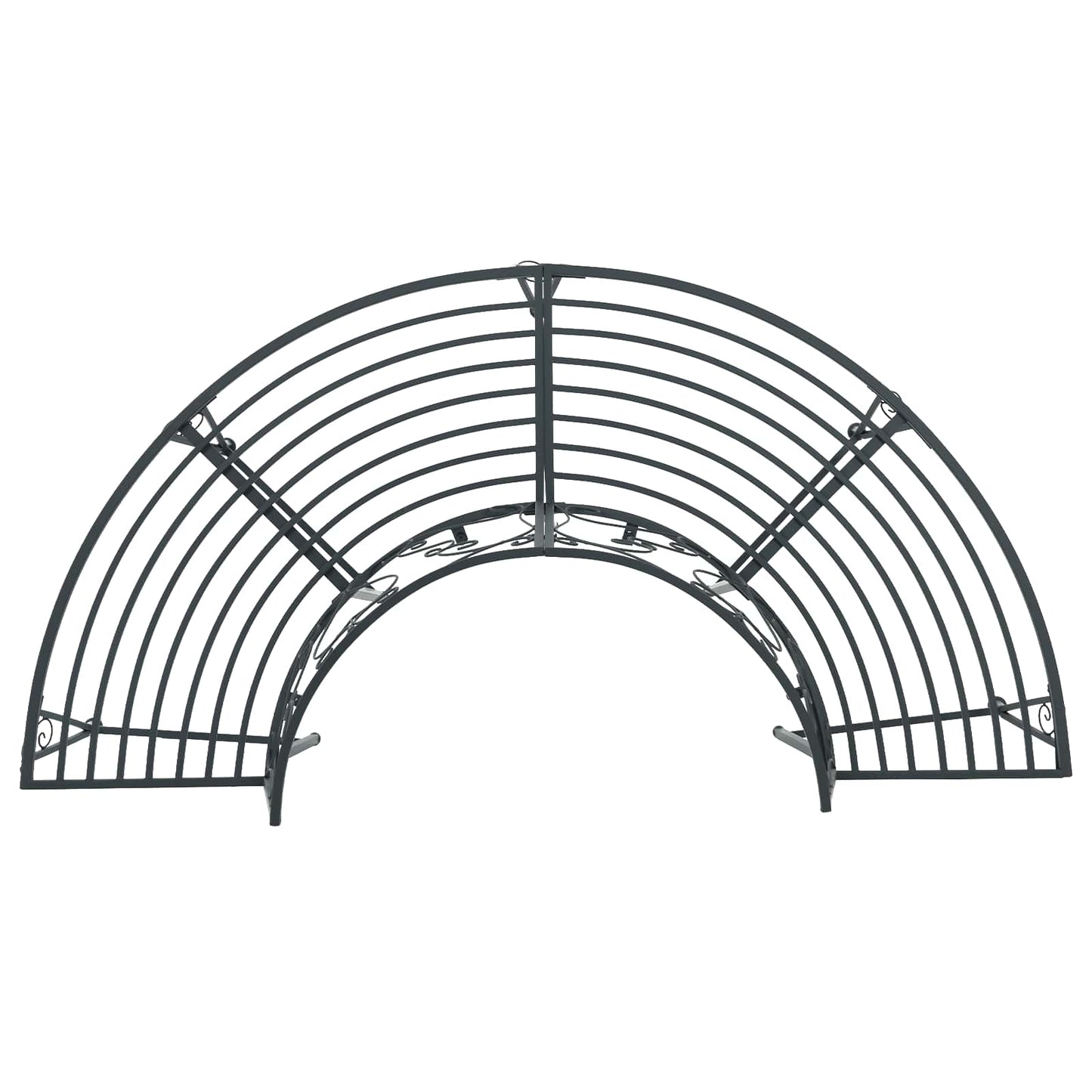 Baumbank 4-Sitzanzahl 160 x 80 x 89 cm Stahl Silber Grau