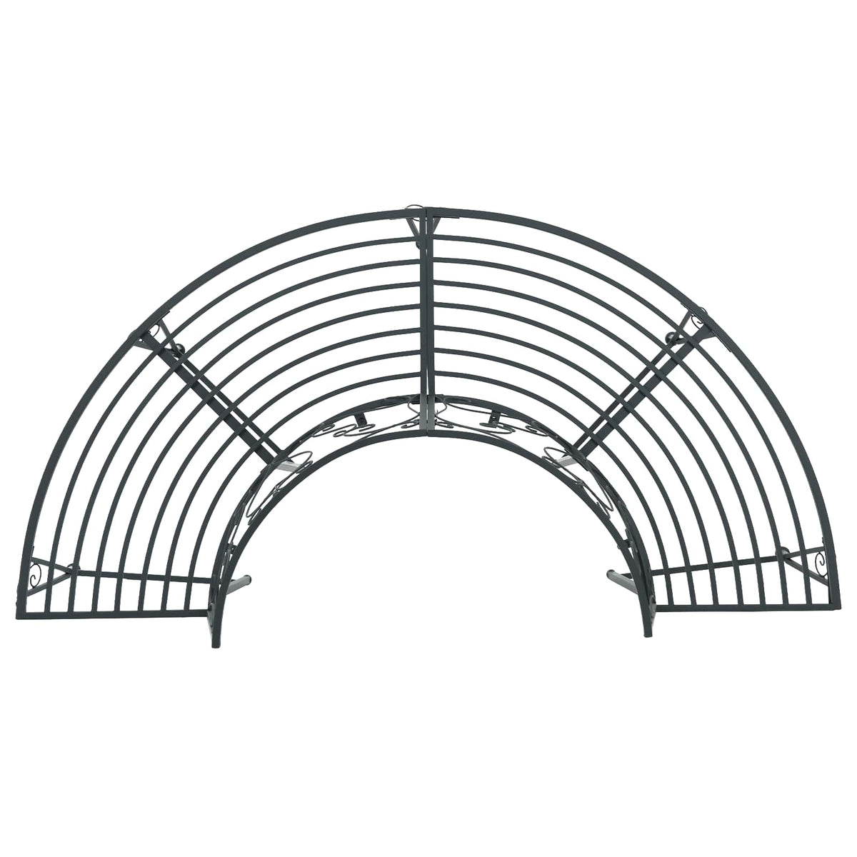 Baumbank 4 -Sitzer 160 x 80 x 89 cm steel Silber Grau