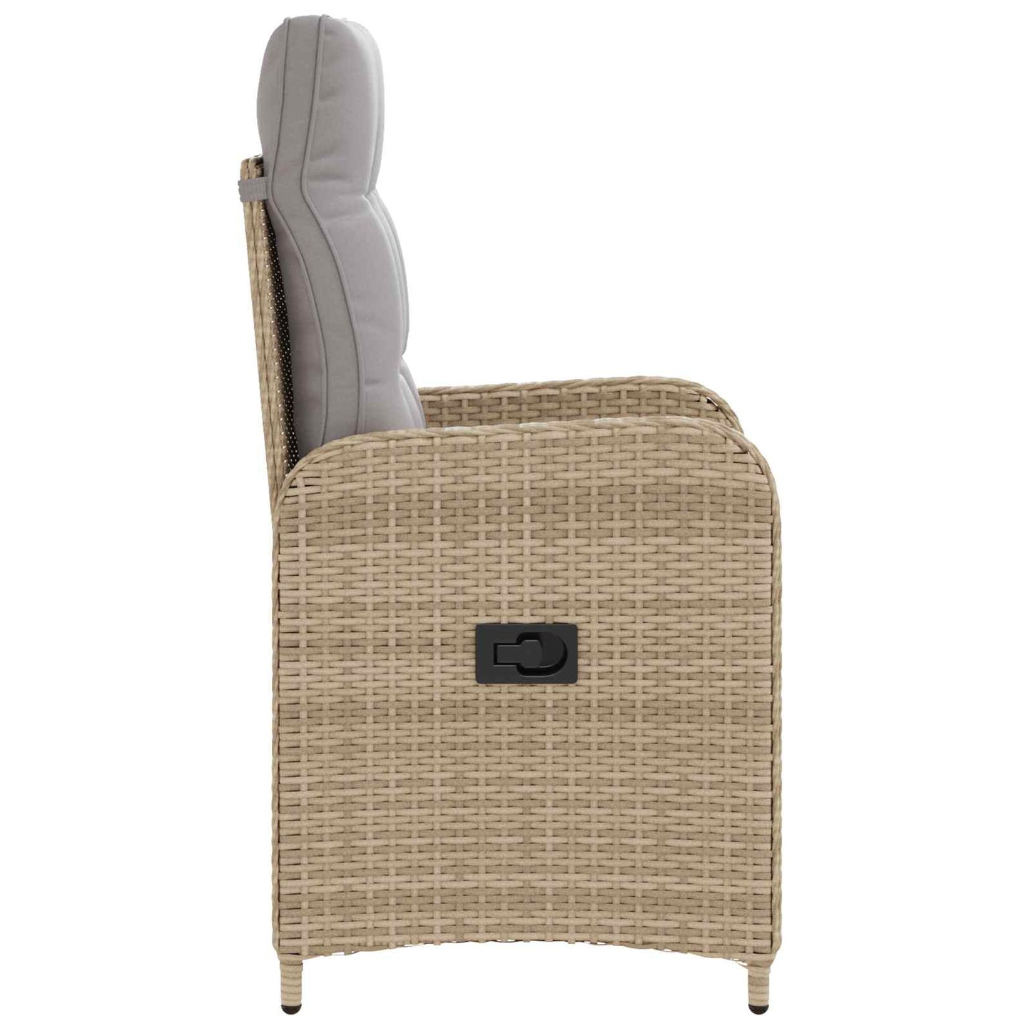 Verstellbarer Gartenstuhl Beige und Hellgrau