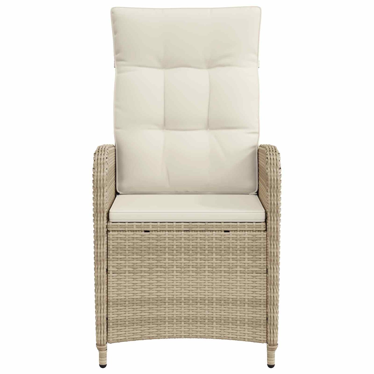 Verstellbarer Gartenstuhl Beige und Cremeweiß