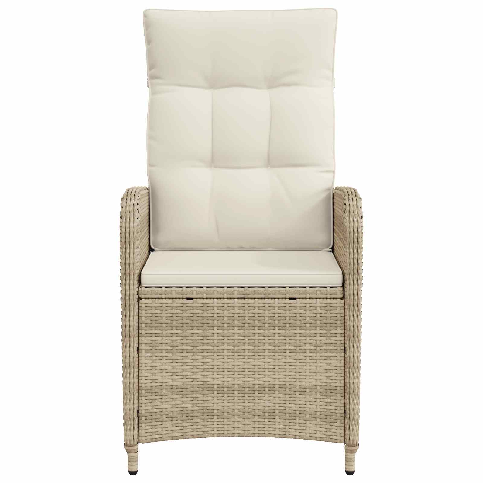 Verstellbarer Gartenstuhl Beige und Cremeweiß