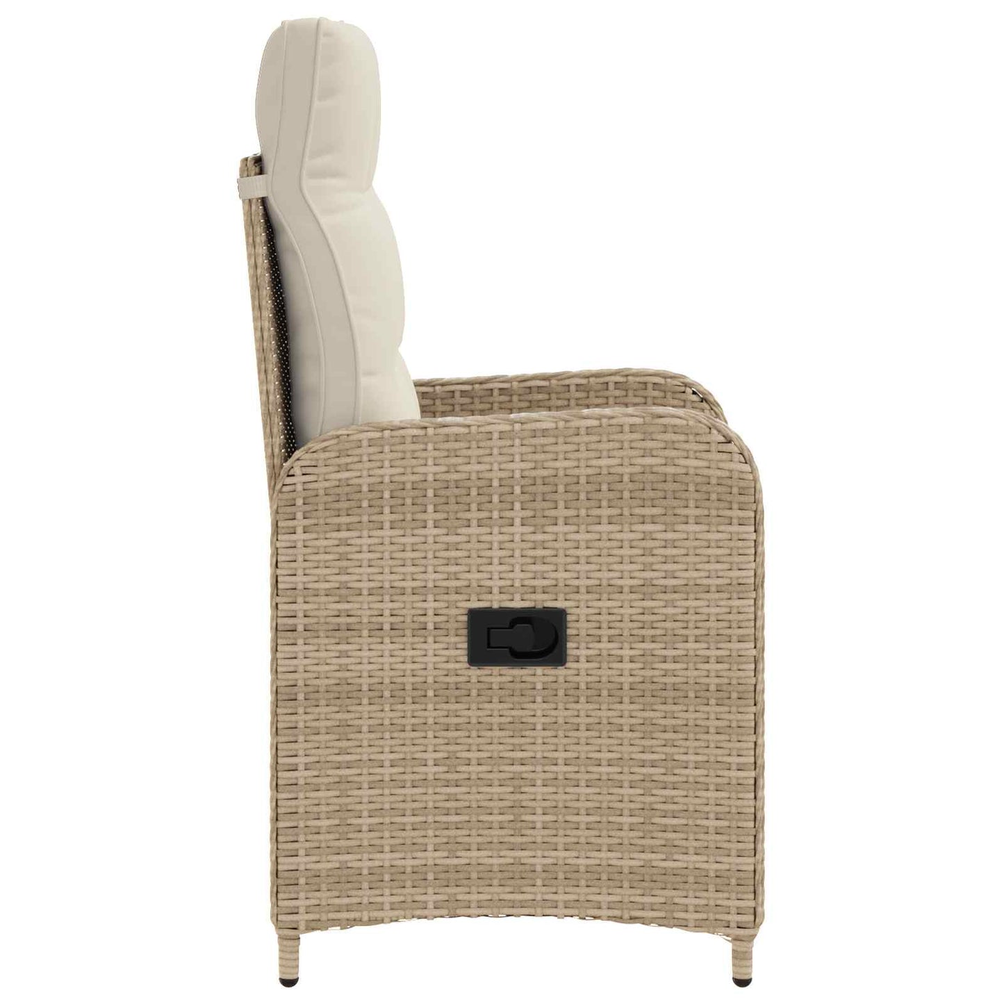 Verstellbarer Gartenstuhl Beige und Cremeweiß