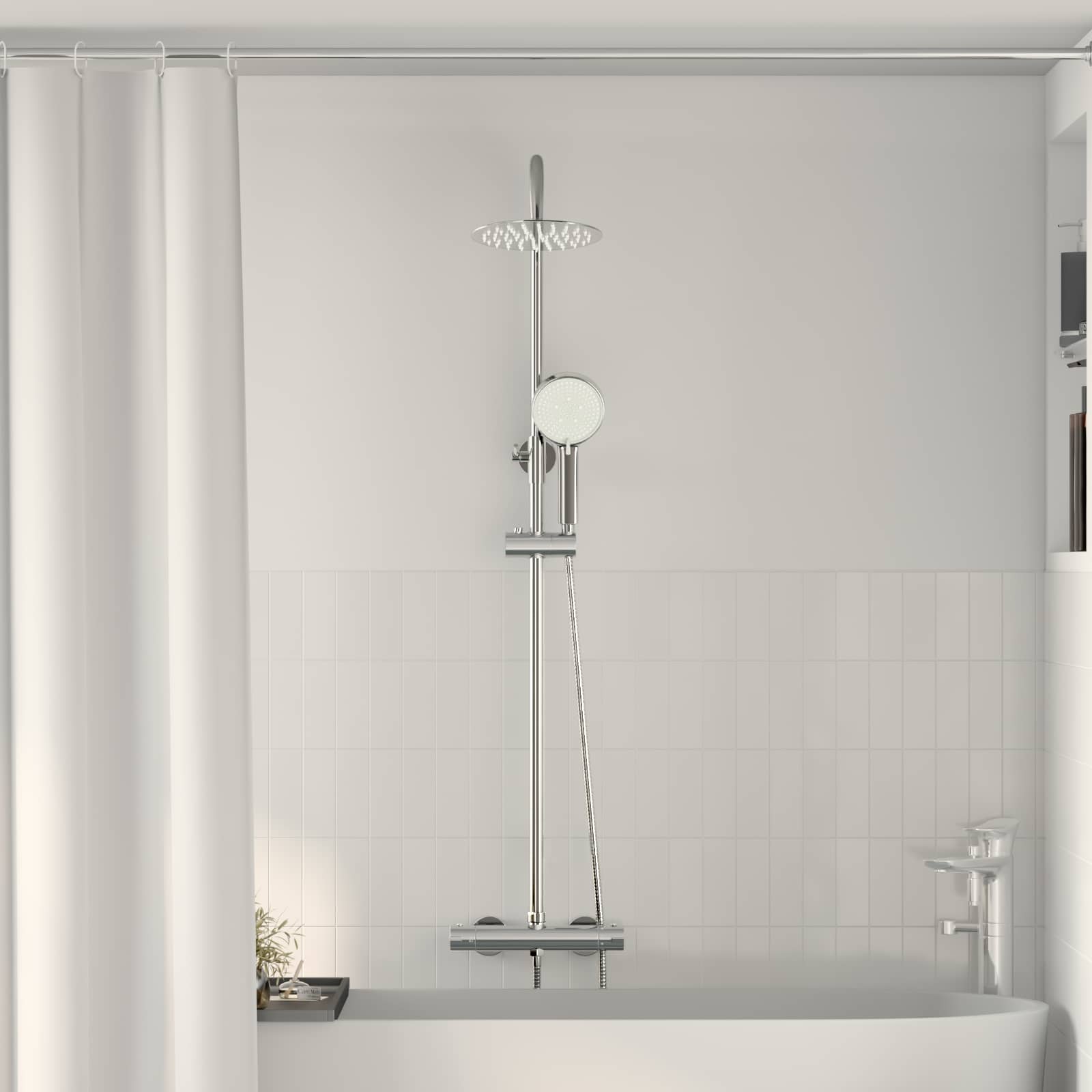 Thermostatisches Duschset Chrom 27 x 46 x 123 cm Edelstahl 201