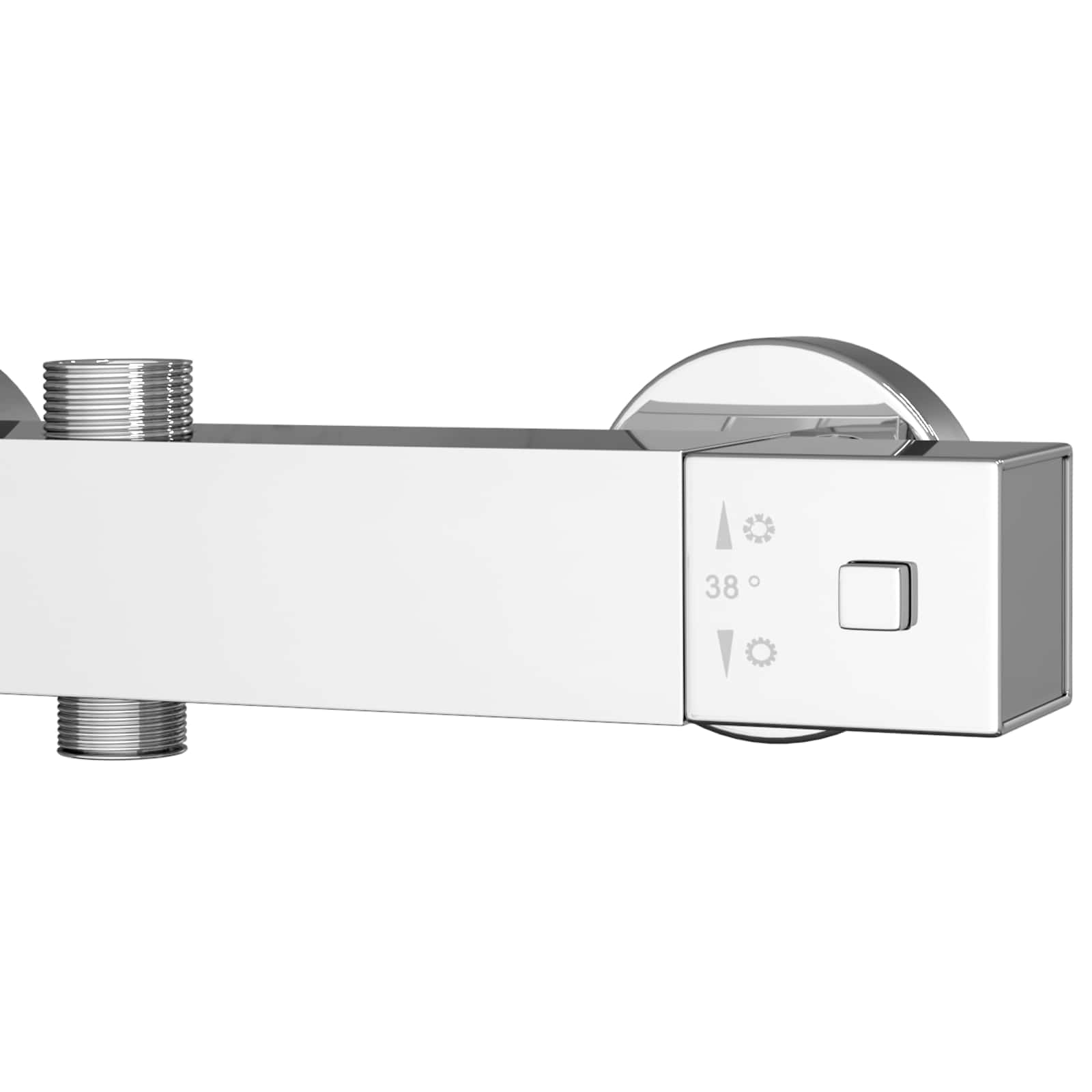 Thermostatischer Duschmischer Edelstahl 201 25,5 x 7 x 6 cm