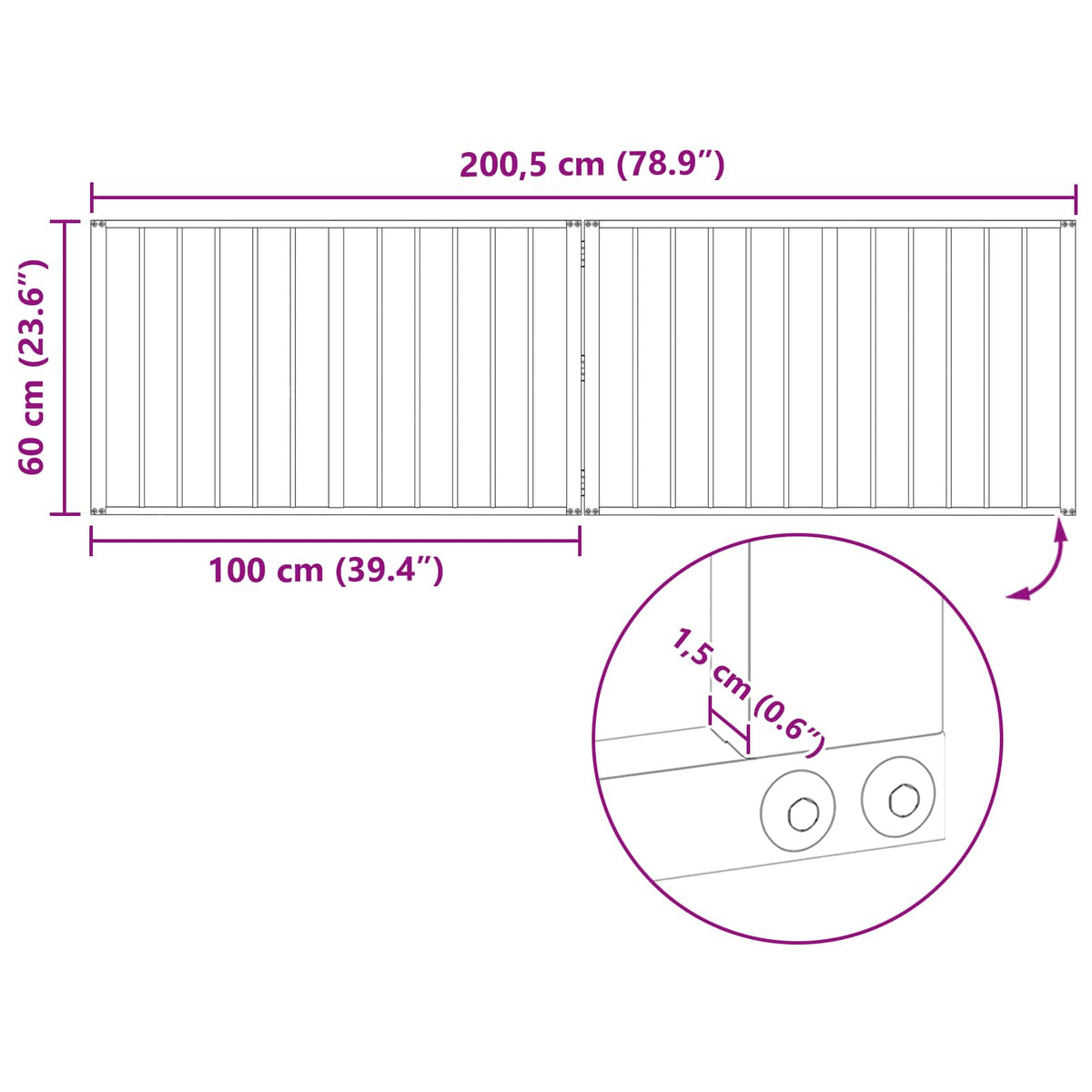 Hundetor 2 stk. Schwarz 100 x 60 cm Verzinkter Stahl