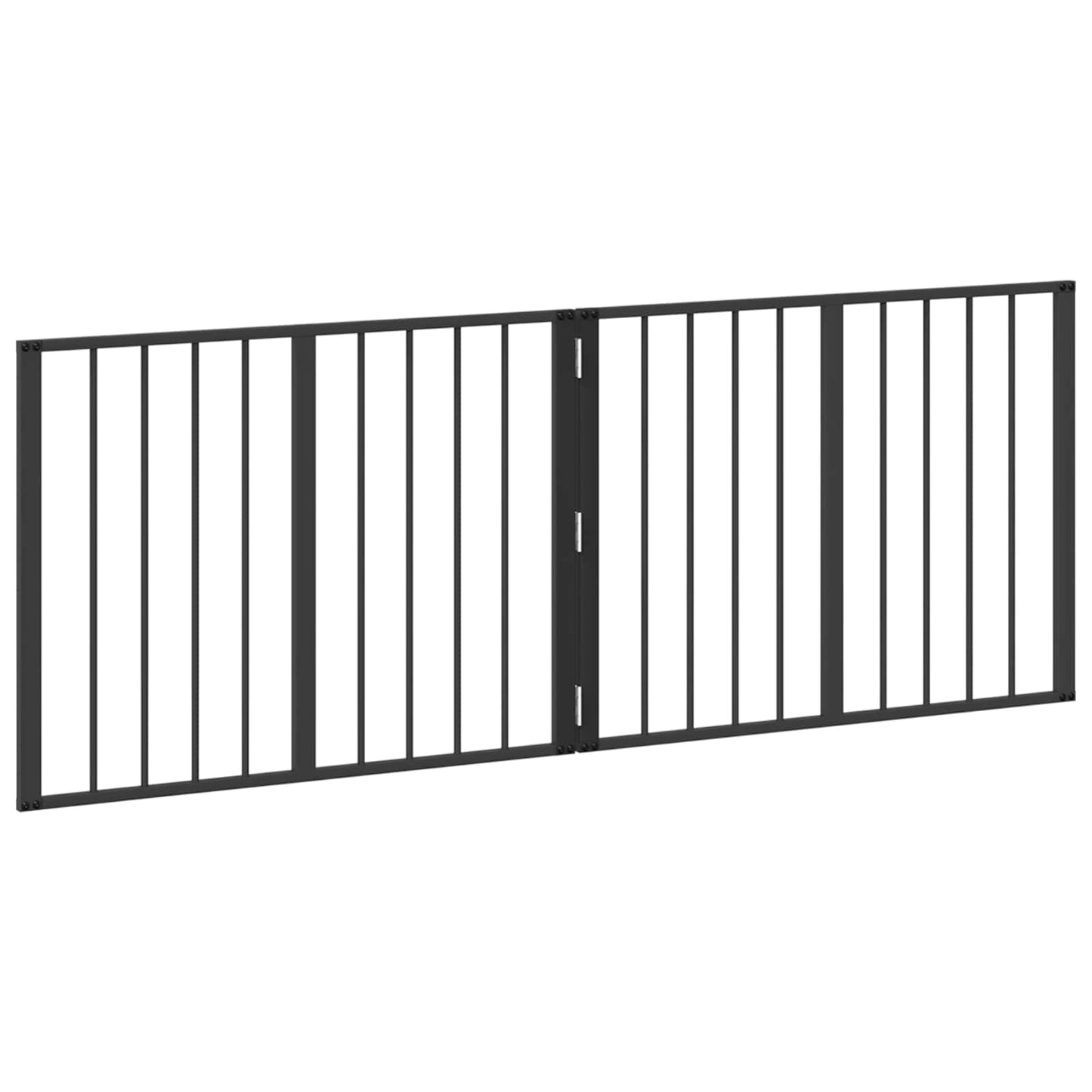 Hundetor 2 stk. Schwarz 80 x 60 cm Verzinkter Stahl