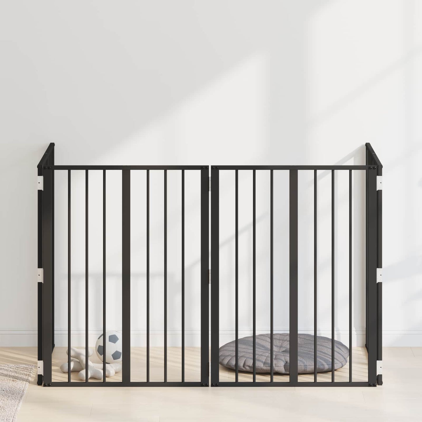 Hundetor 4 stk. Schwarz 60 x 80 cm Verzinkter Stahl