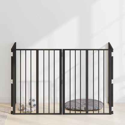 Hundetor 4 stk. Schwarz 60 x 80 cm Verzinkter Stahl