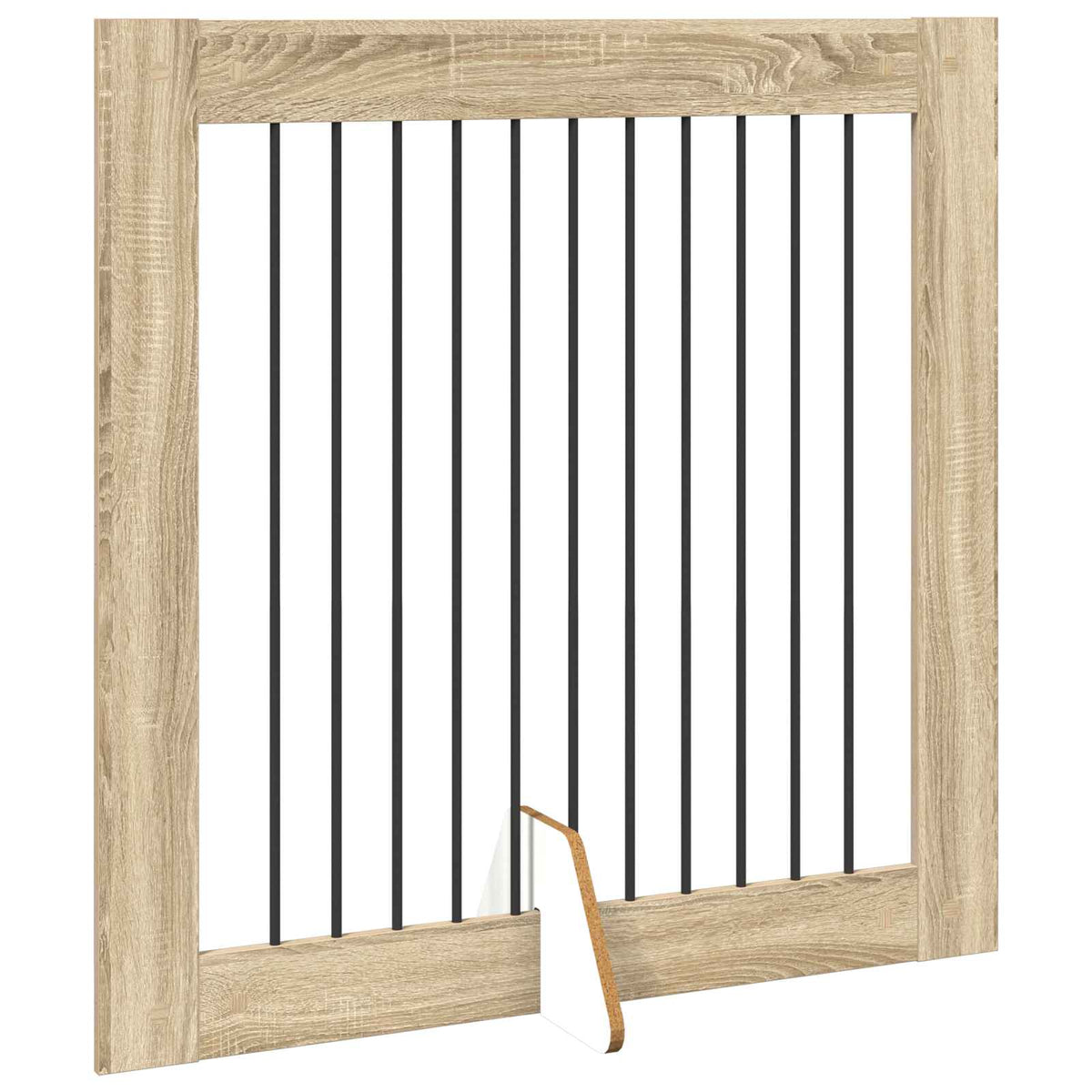 Klappbares Hundetor mit Ständern 2 stk. Sonoma-Eiche 200,5 cm
