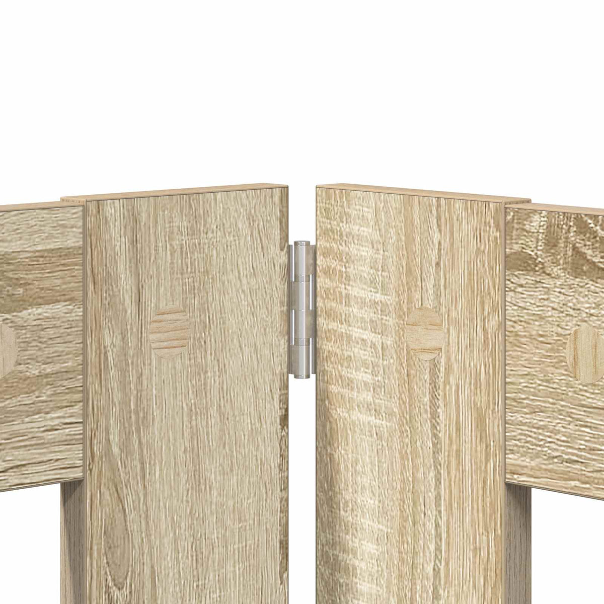 Klappbares Hundetor mit Ständern 4 stk. Sonoma-Eiche 401 cm
